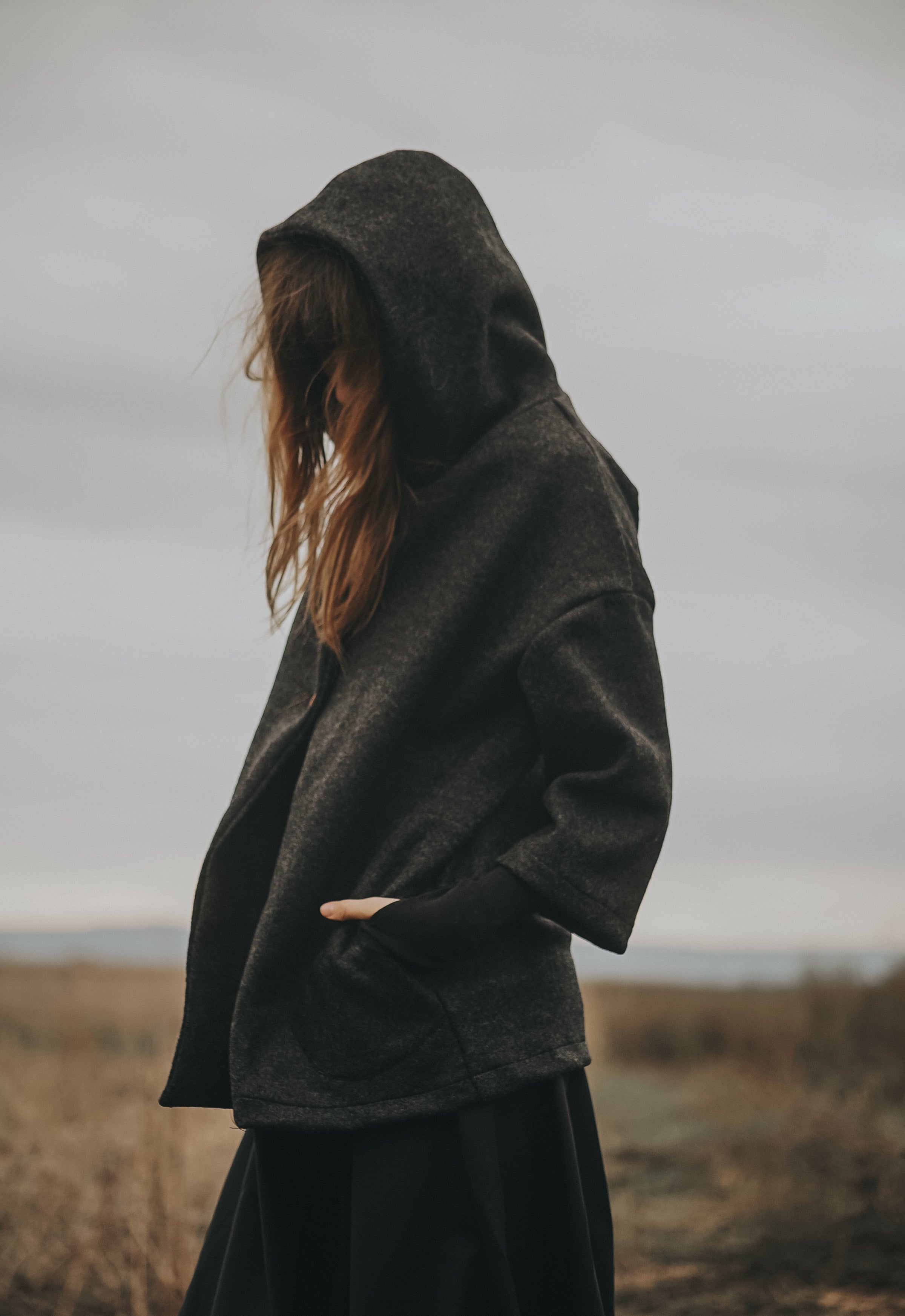 ALPINE SILENCE BOILED WOOL COAT