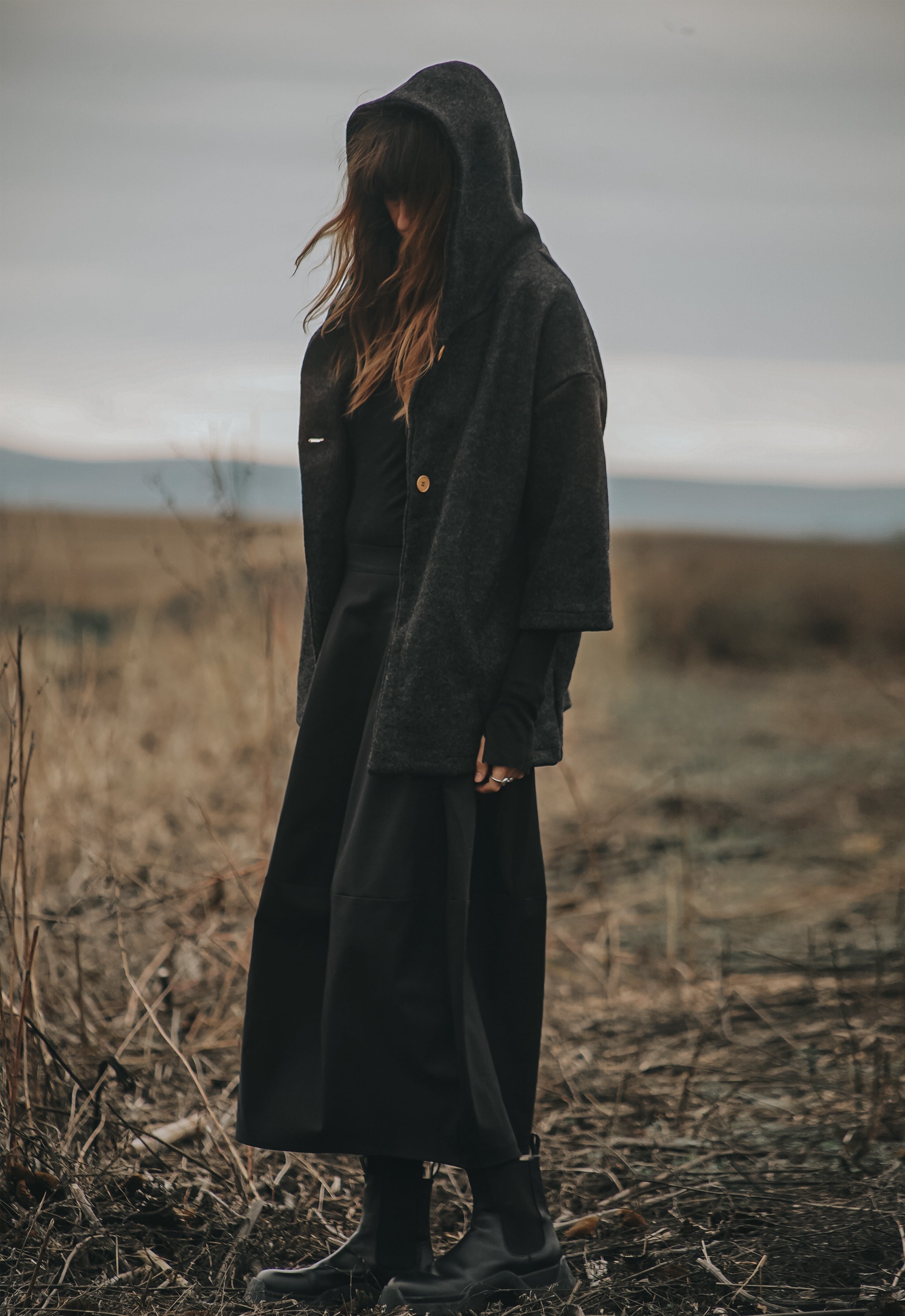 ALPINE SILENCE BOILED WOOL COAT