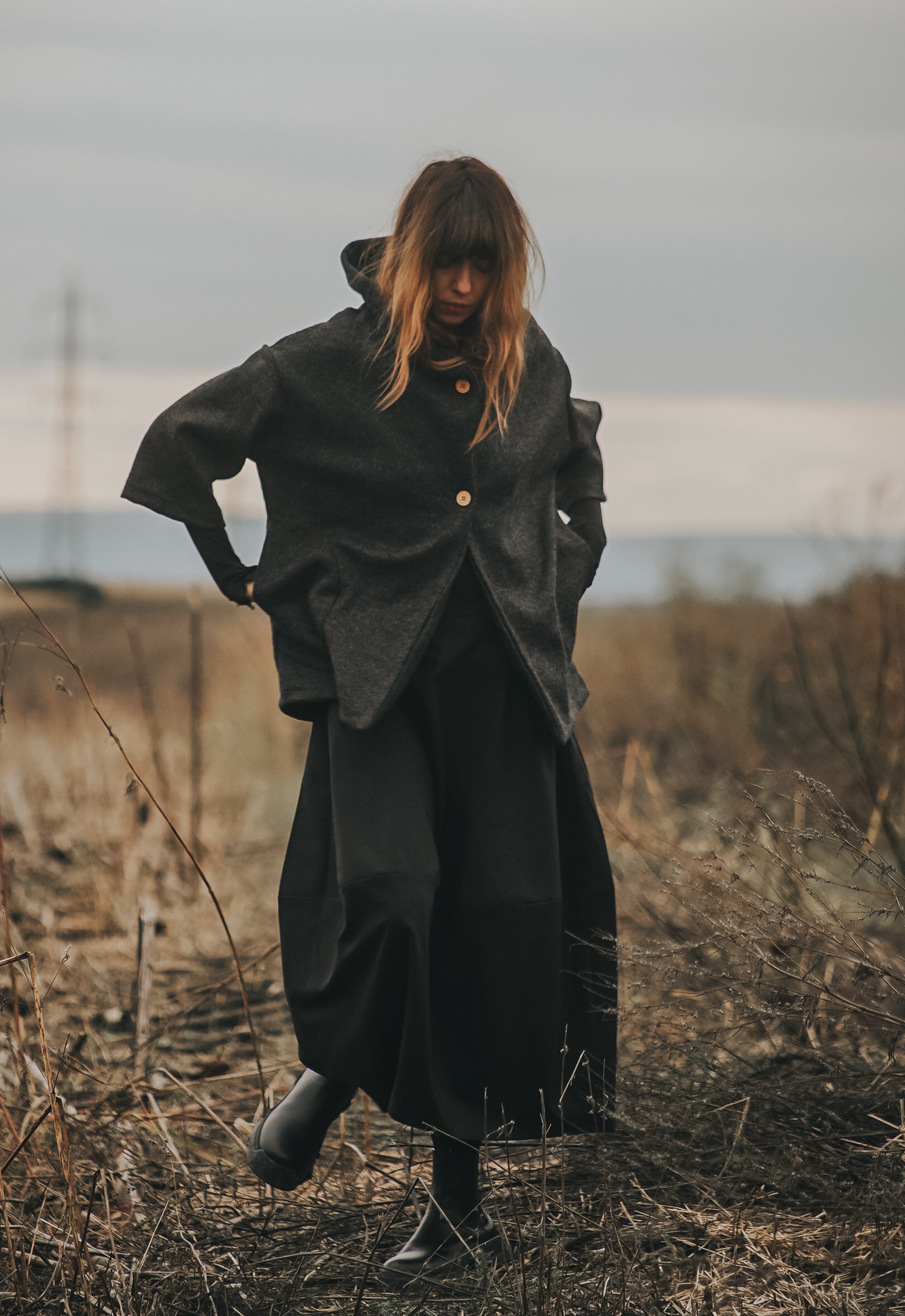 ALPINE SILENCE BOILED WOOL COAT