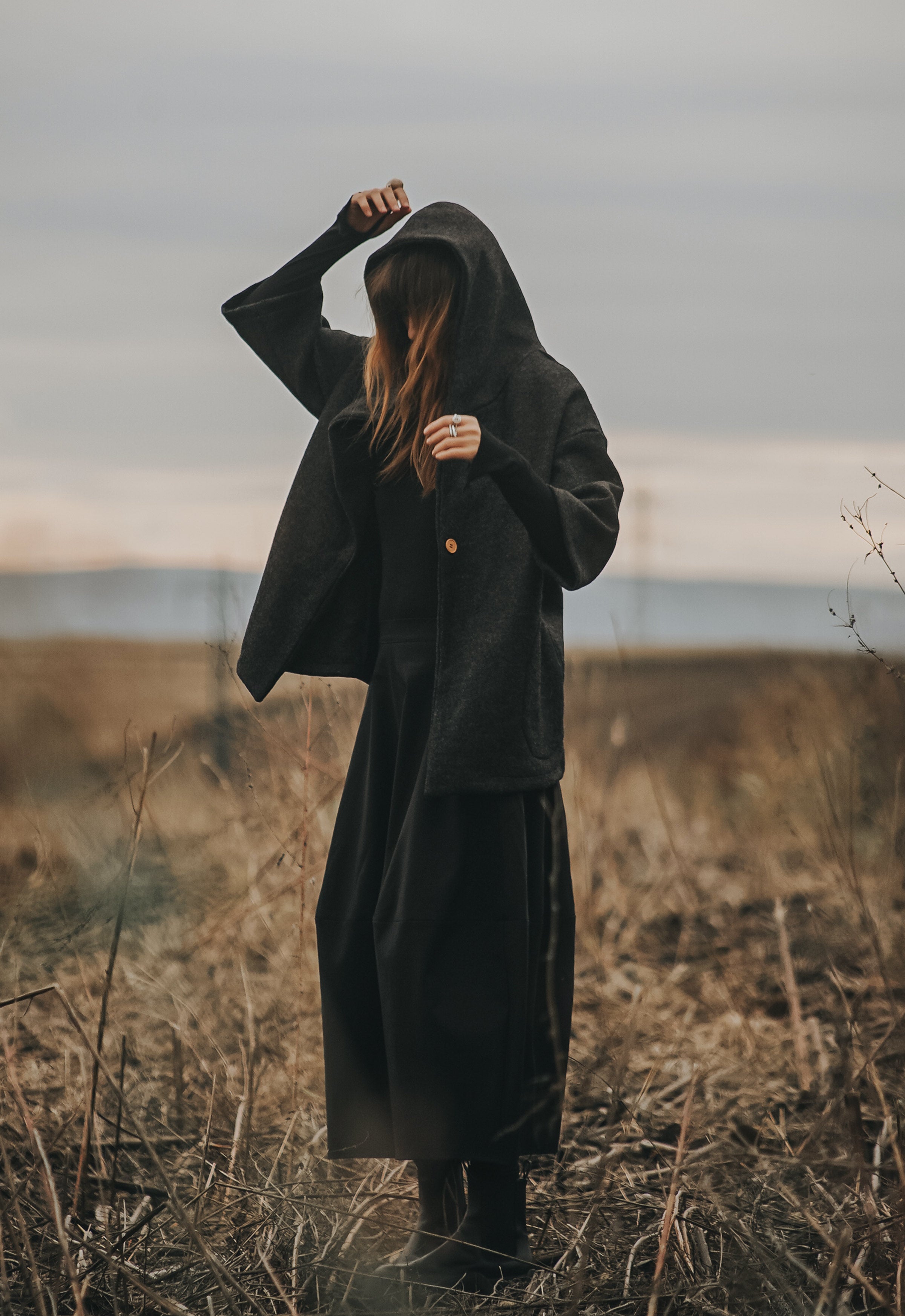 ALPINE SILENCE BOILED WOOL COAT