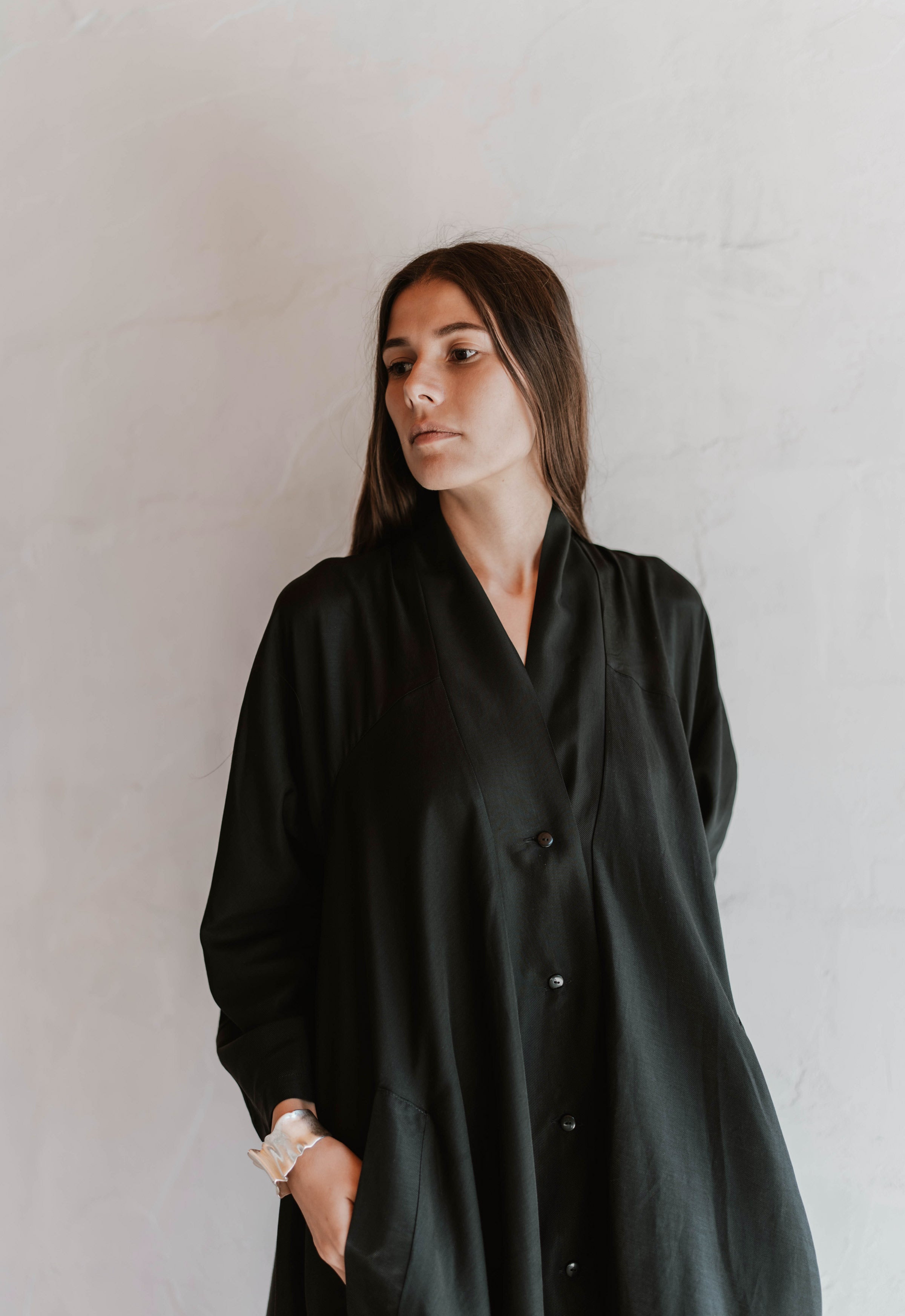 Lumen Noir Cocoon Dress