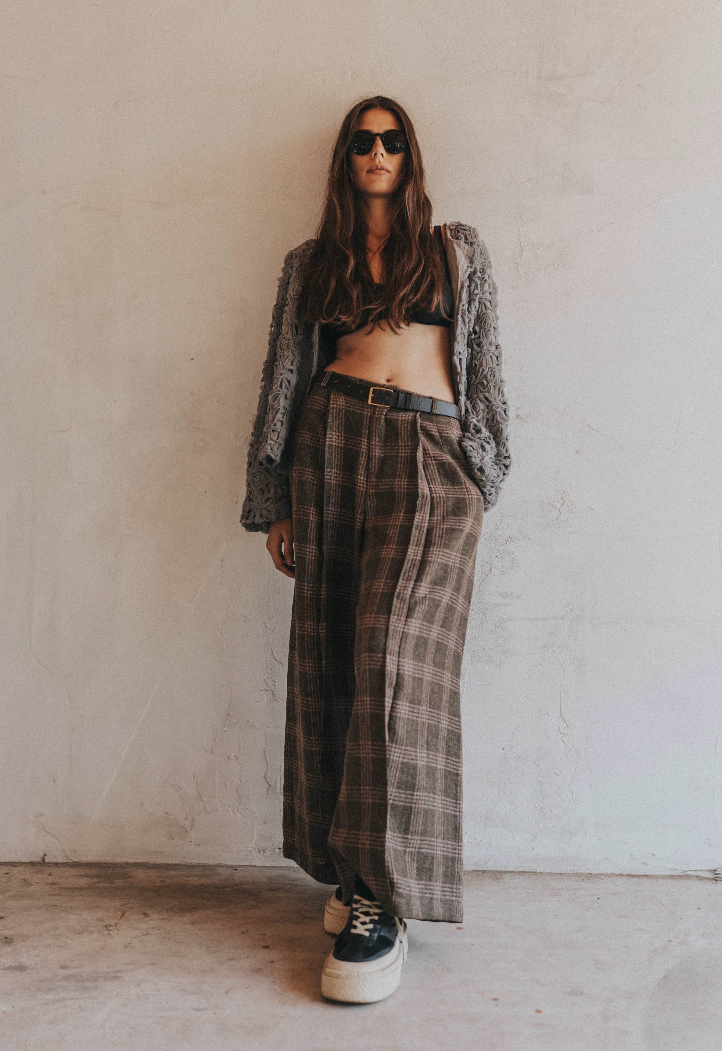 Drift Seam Pleated Trousers