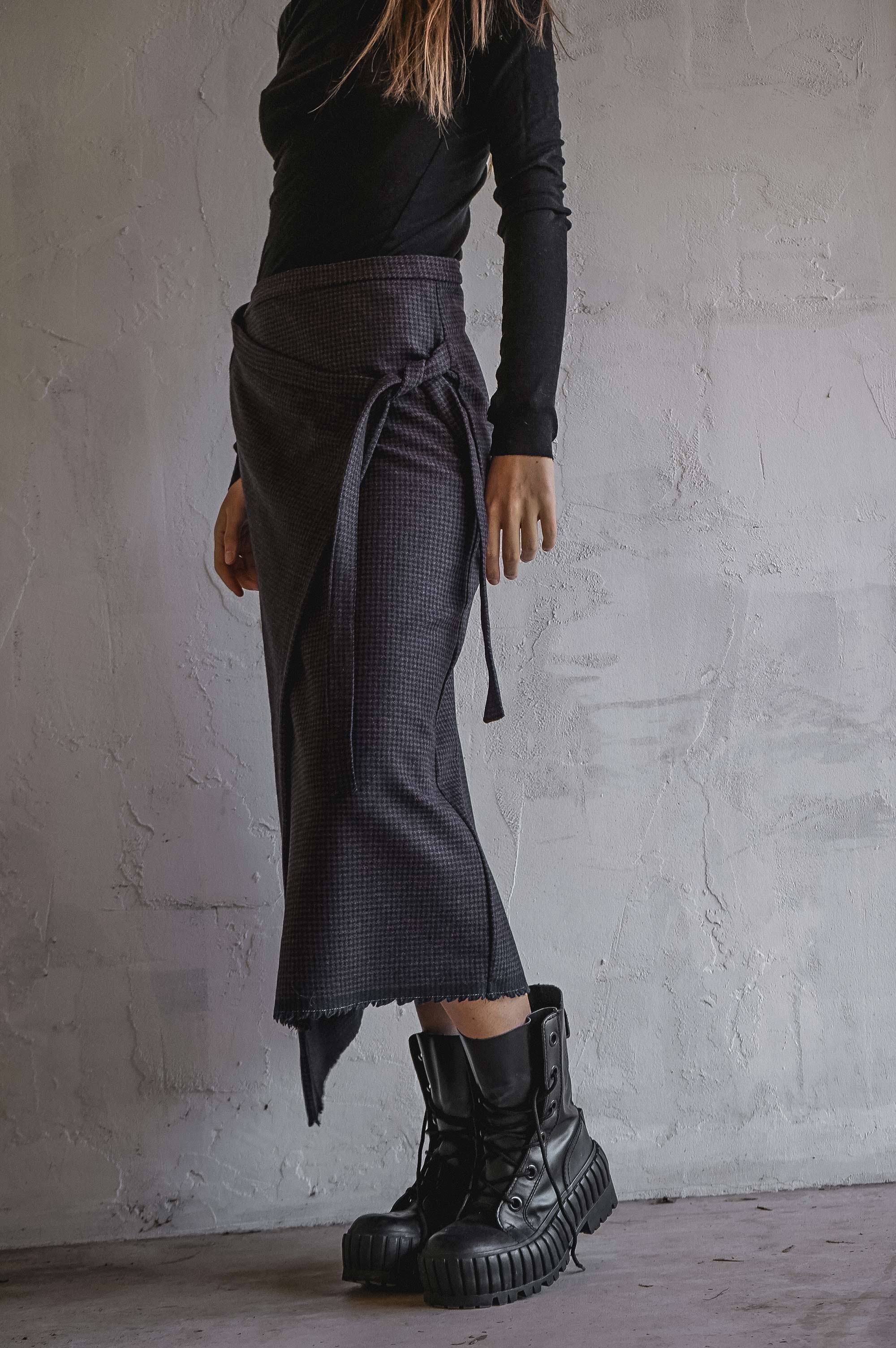 Forest Birds Wool Skirt