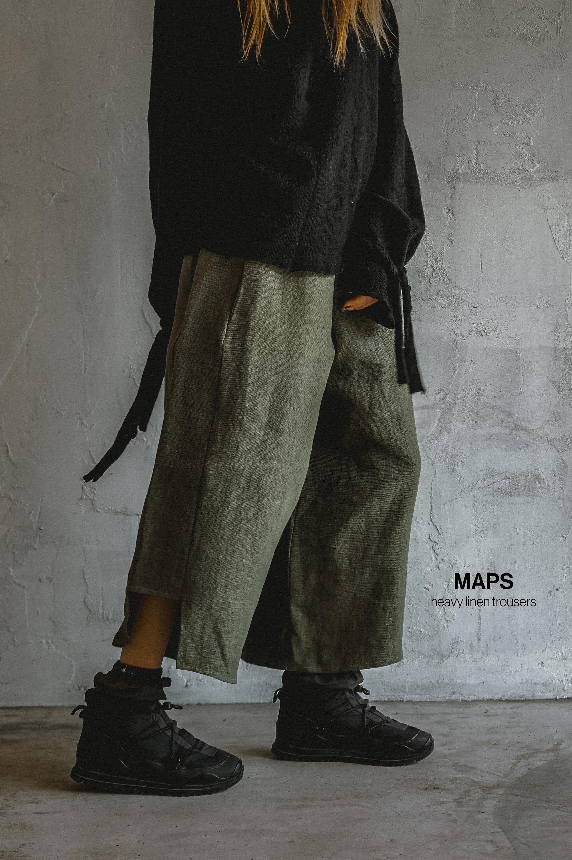 Maps Linen Trousers