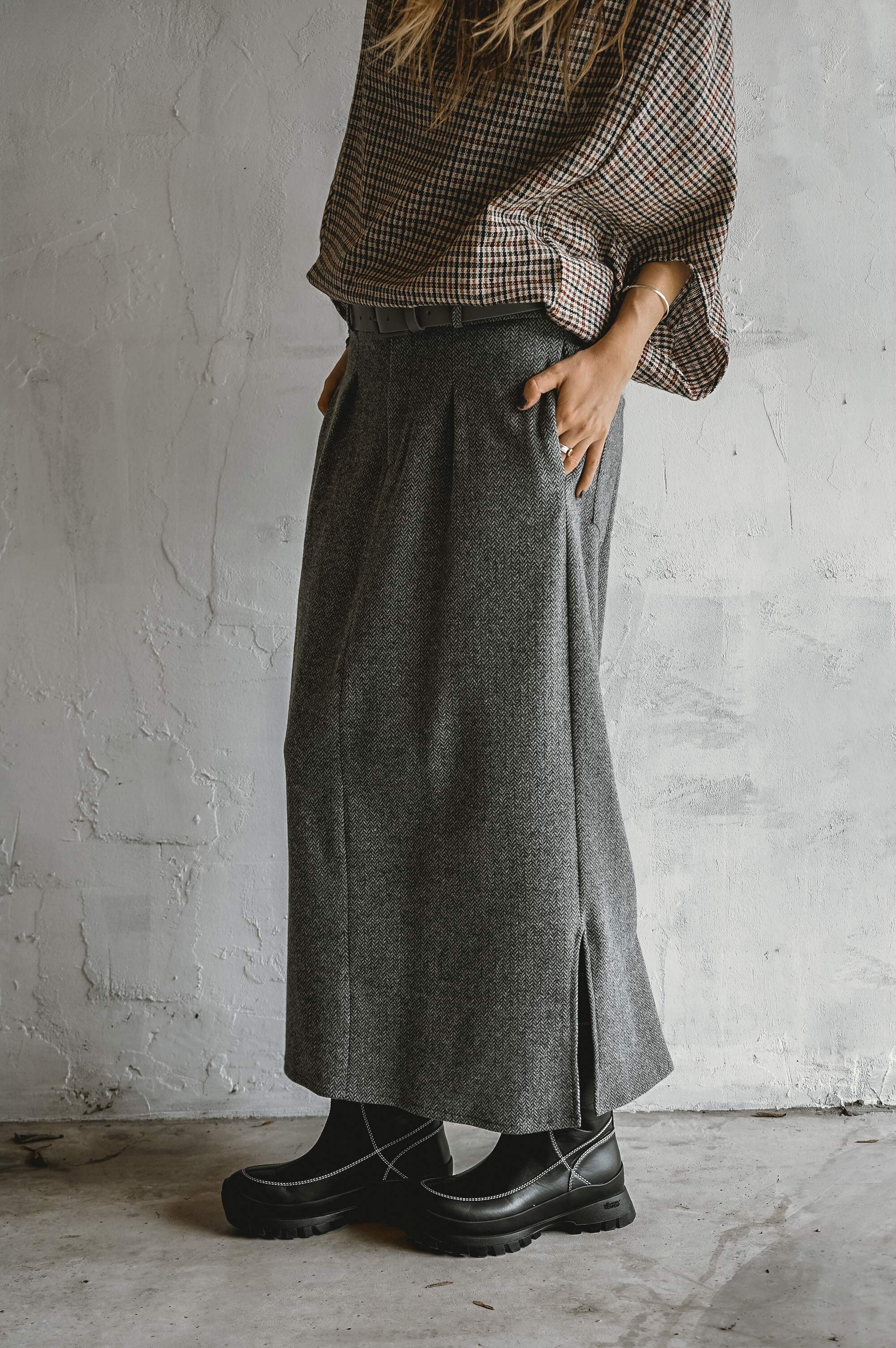 Wind Jazz Wool Skirt