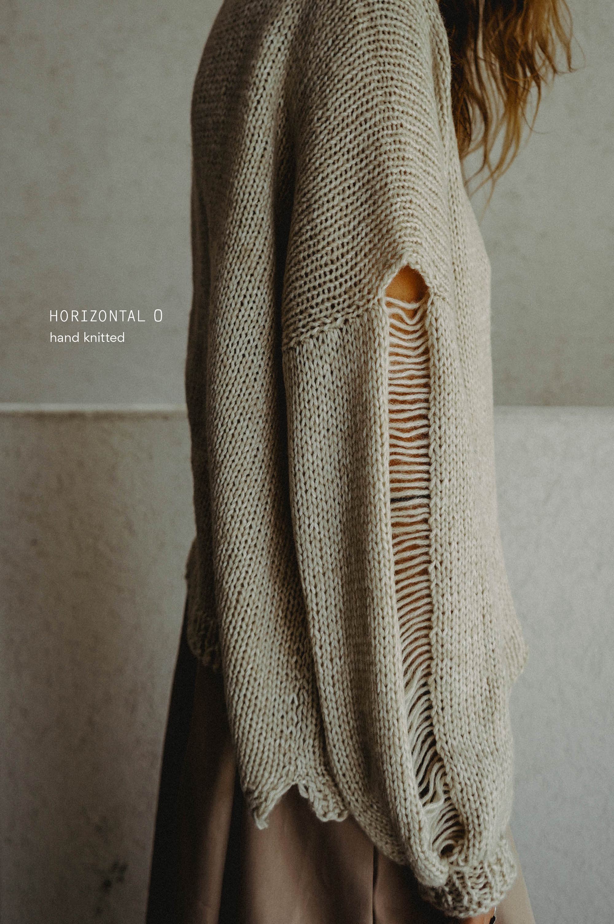 Horizontal O Hand Knitted Top