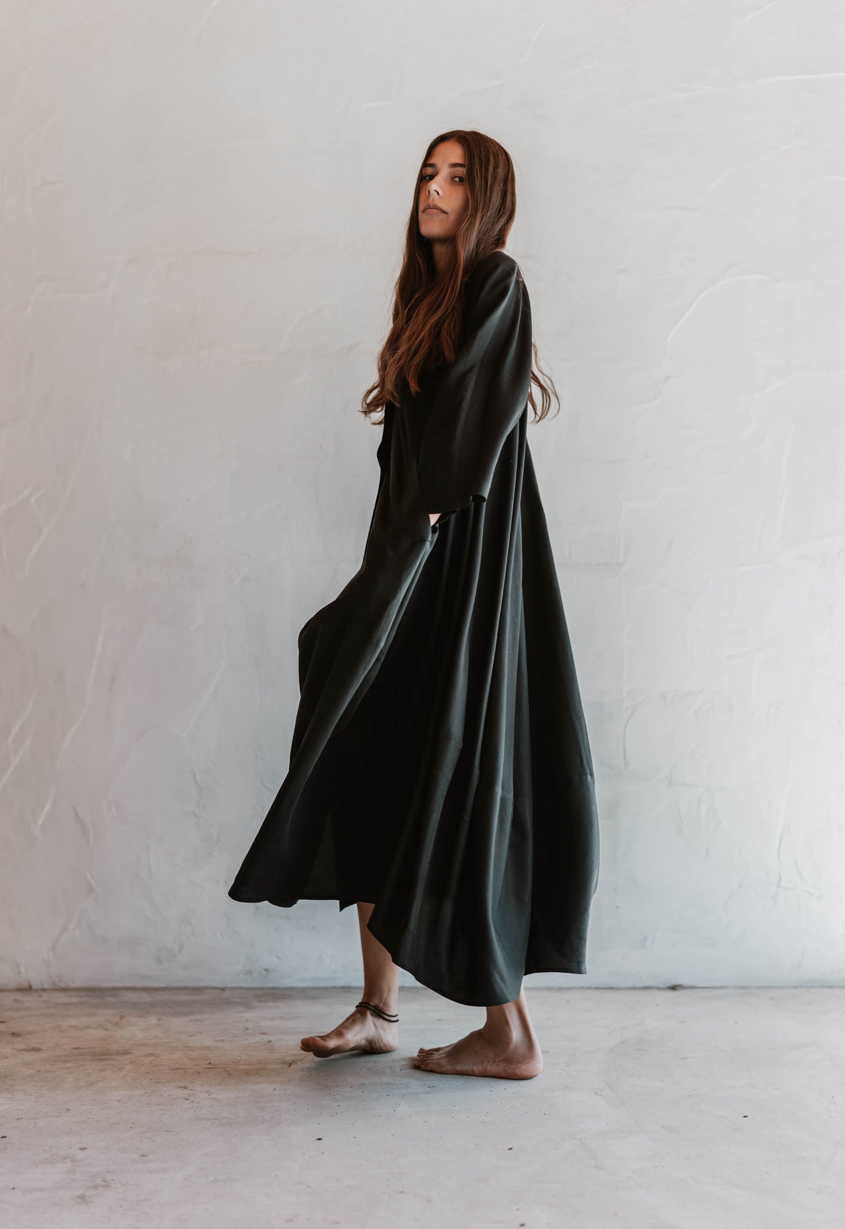 Lumen Noir Cocoon Dress