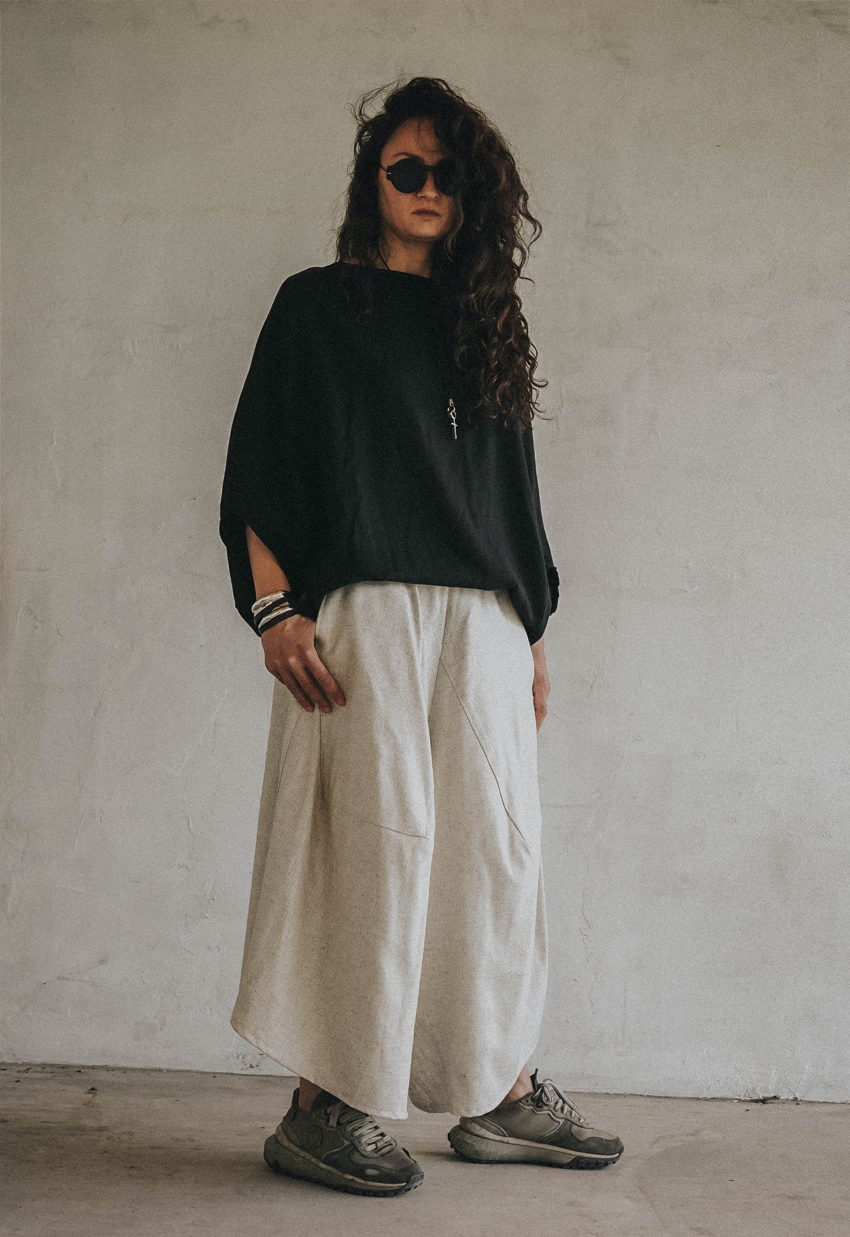 Smoke Root Linen Top