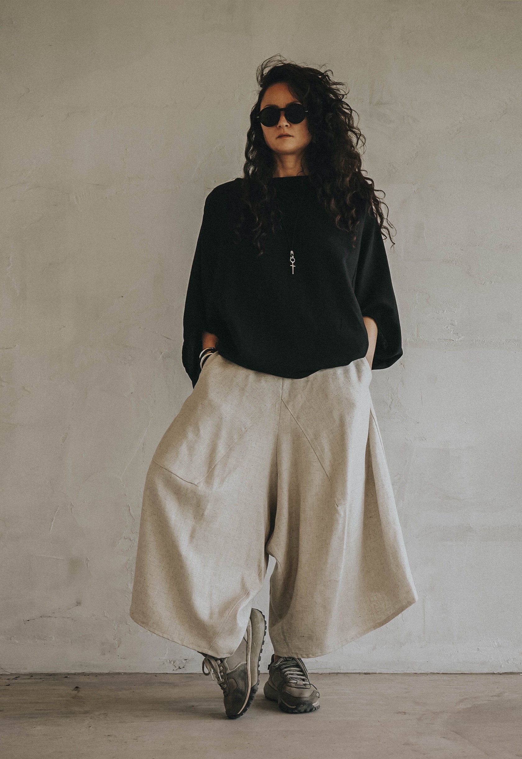 Smoke Root Linen Top