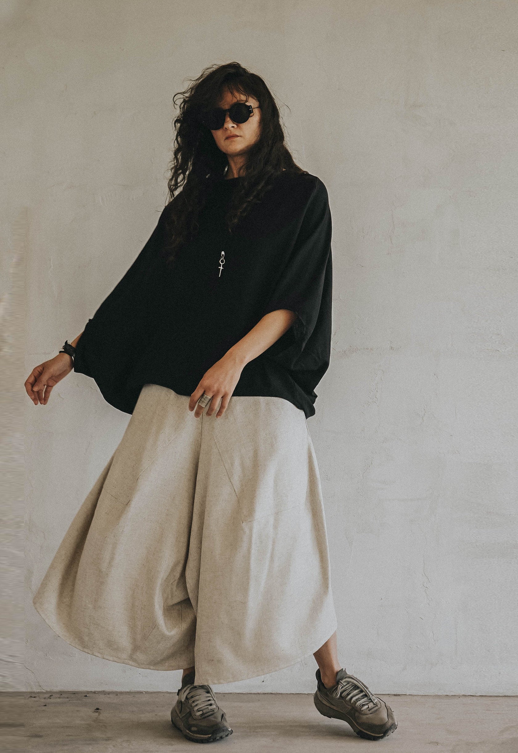 Smoke Root Linen Top