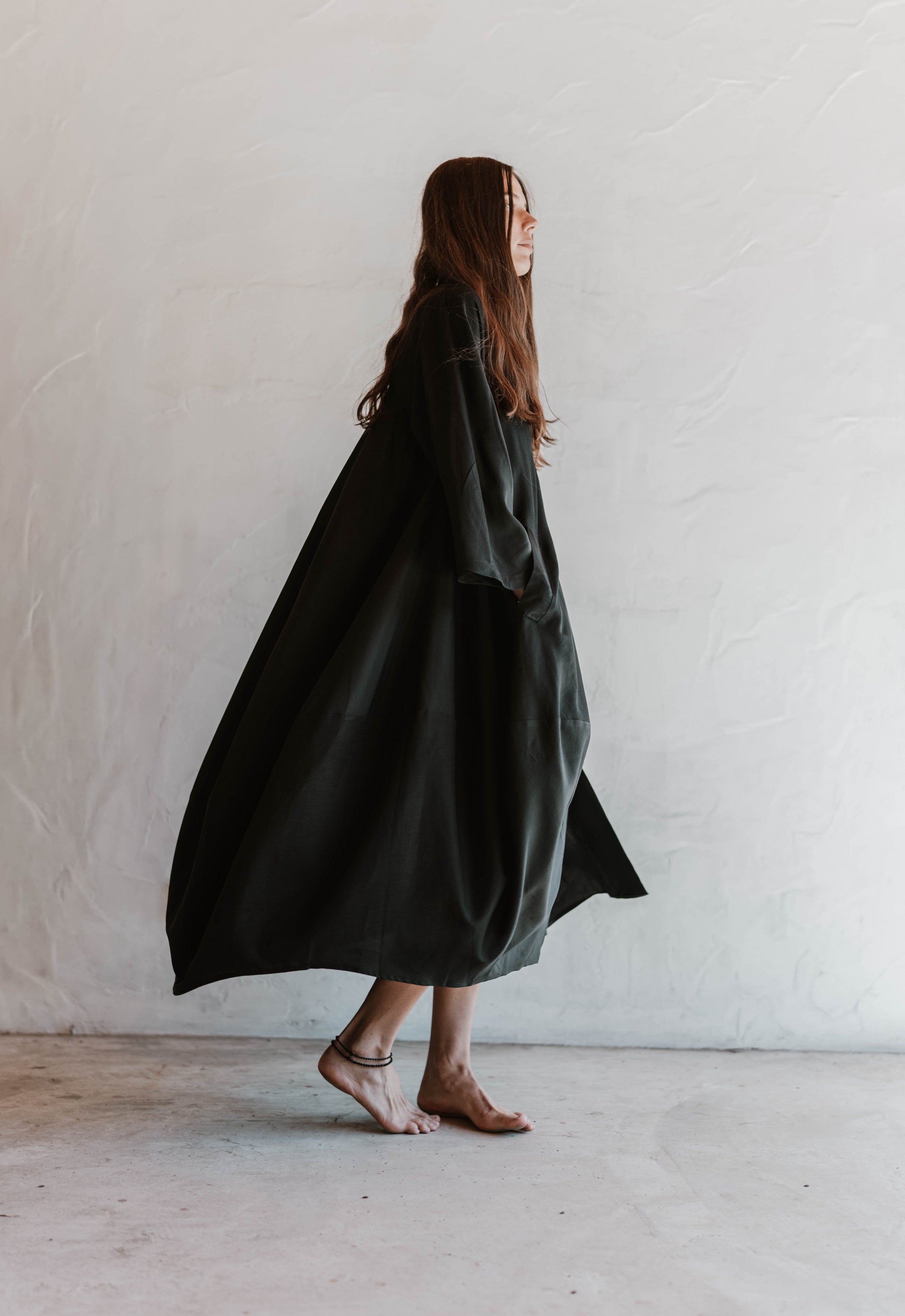 Lumen Noir Cocoon Dress
