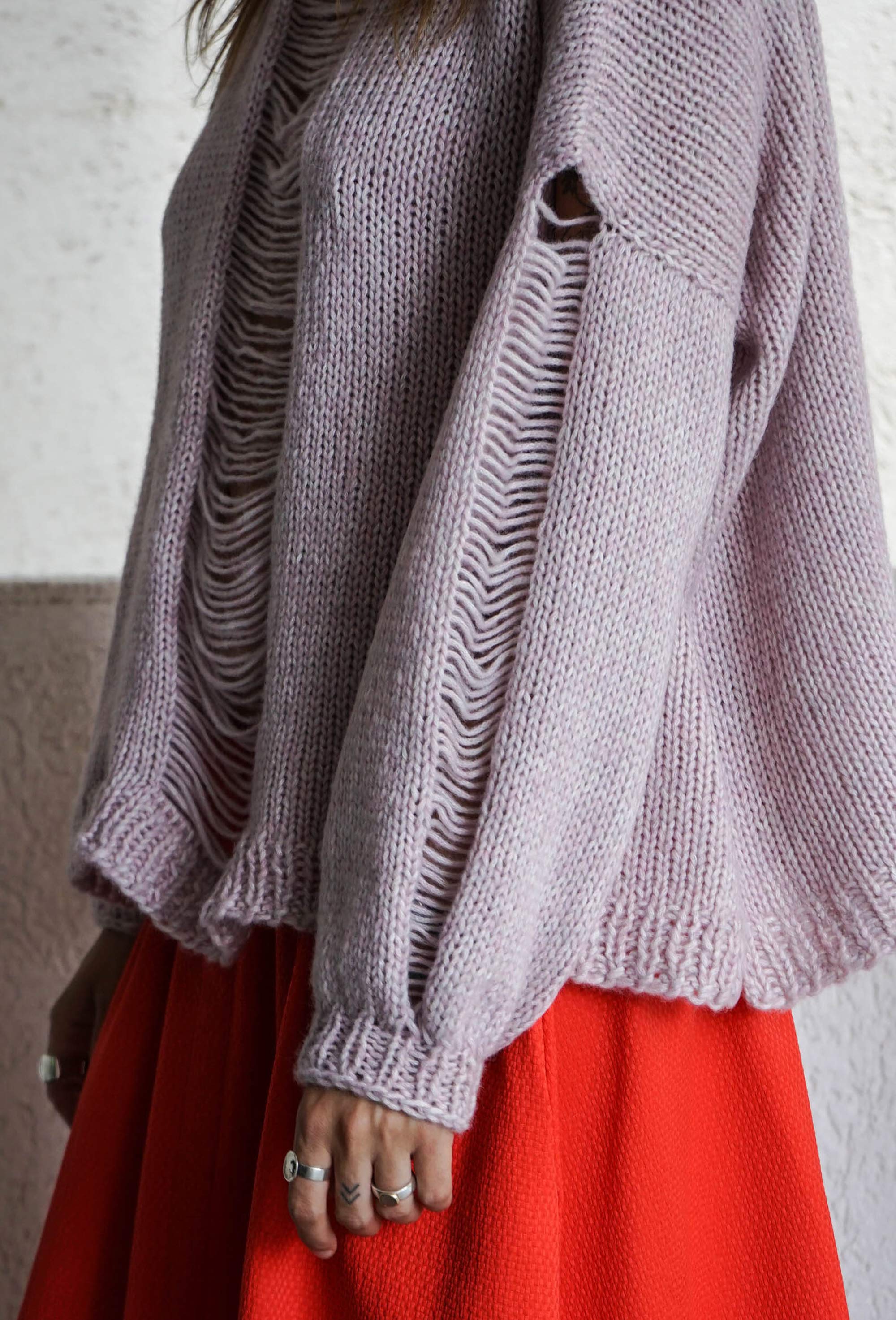 Vertical no 9 HAND KNITTED TOP