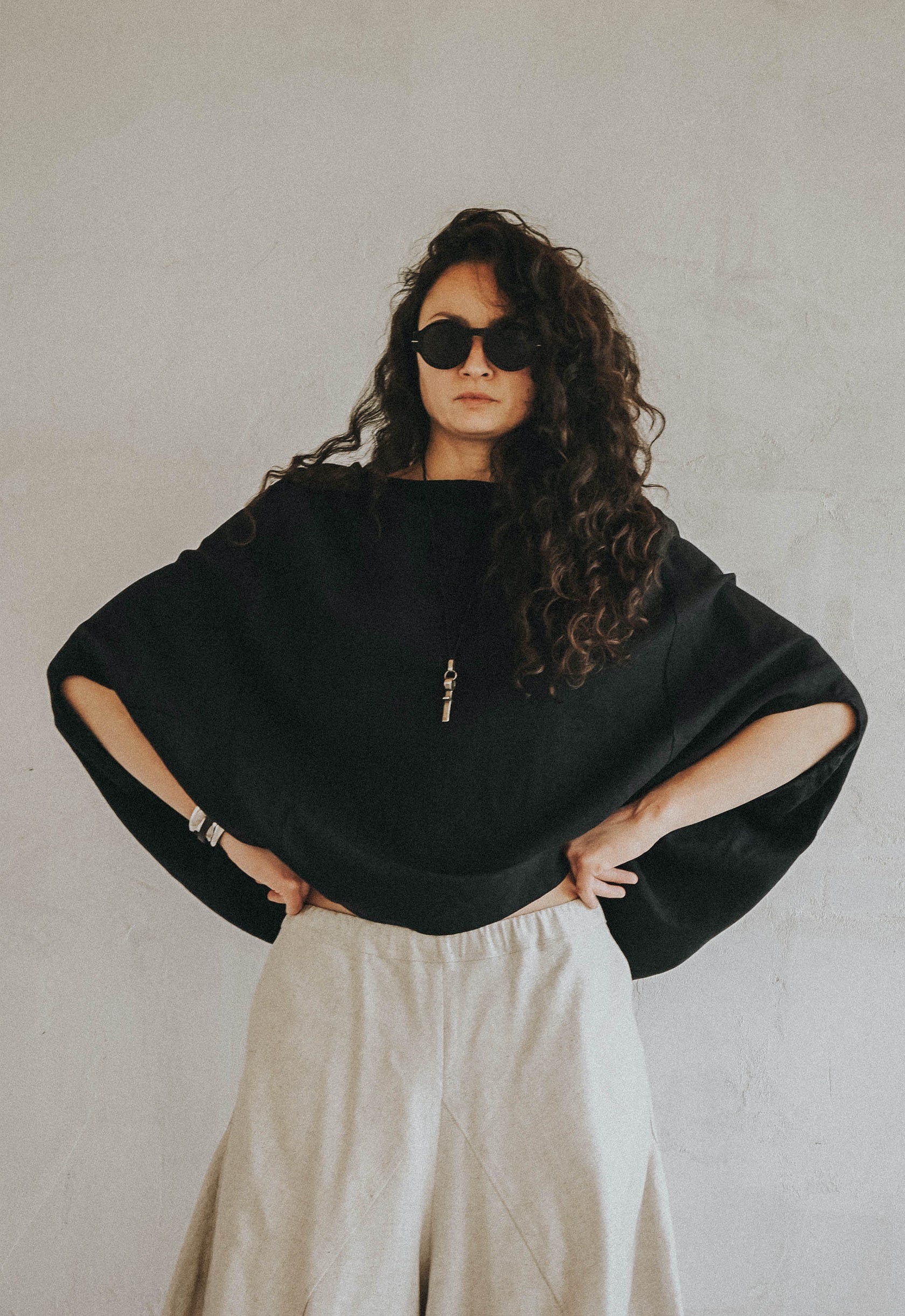 Smoke Root Linen Top