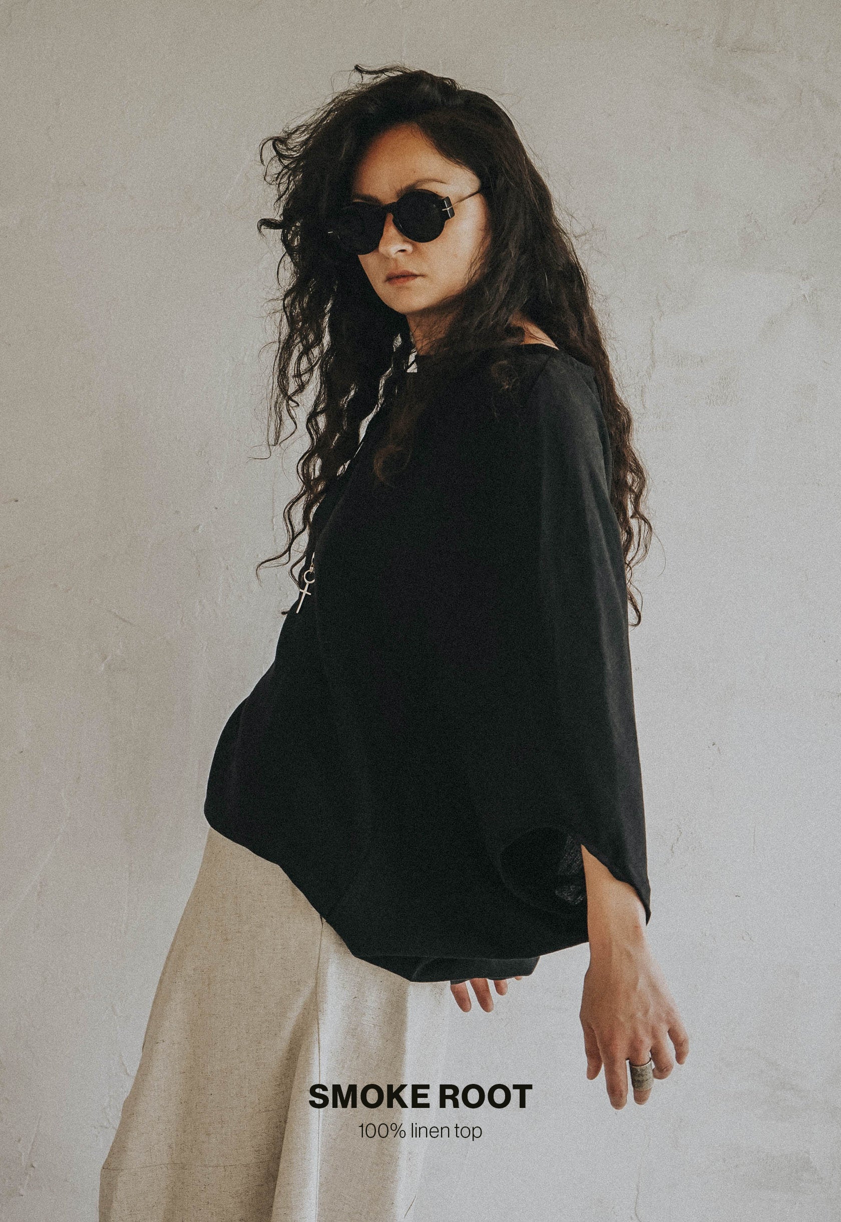 Smoke Root Linen Top