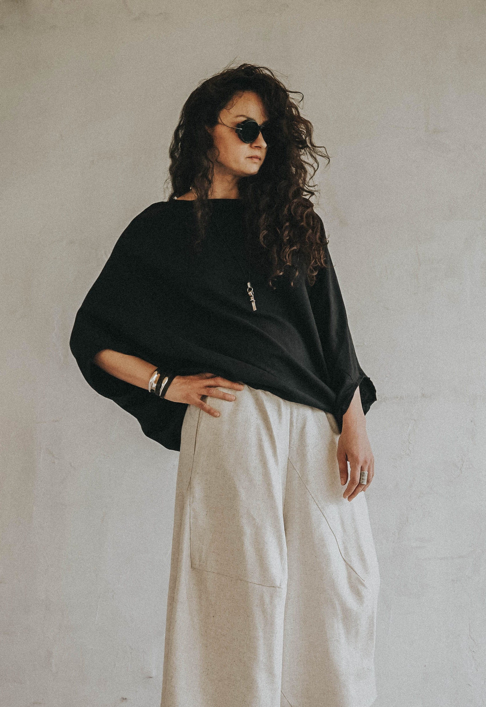 Smoke Root Linen Top