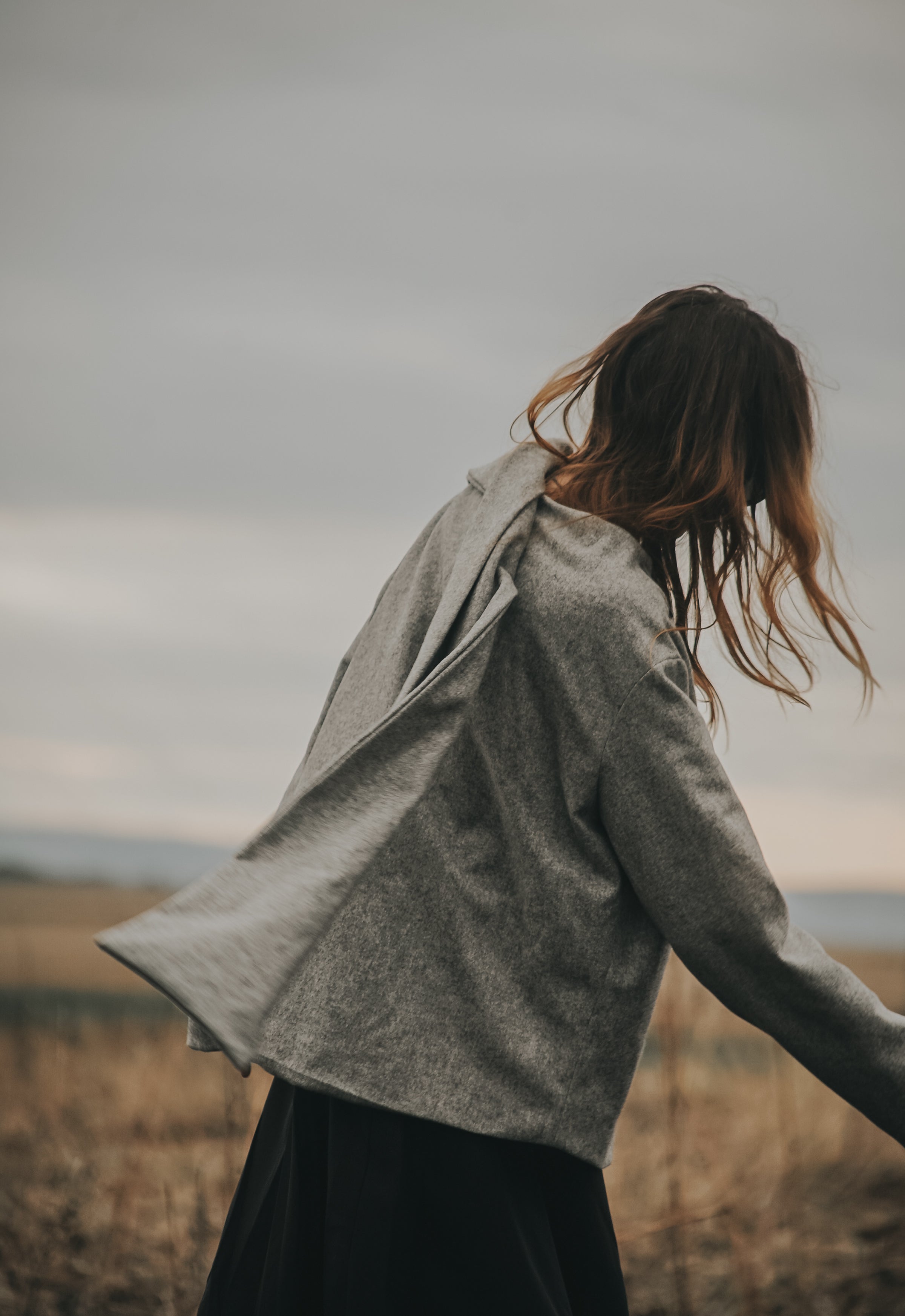 ECHO OF WOOL SCARF JACKET