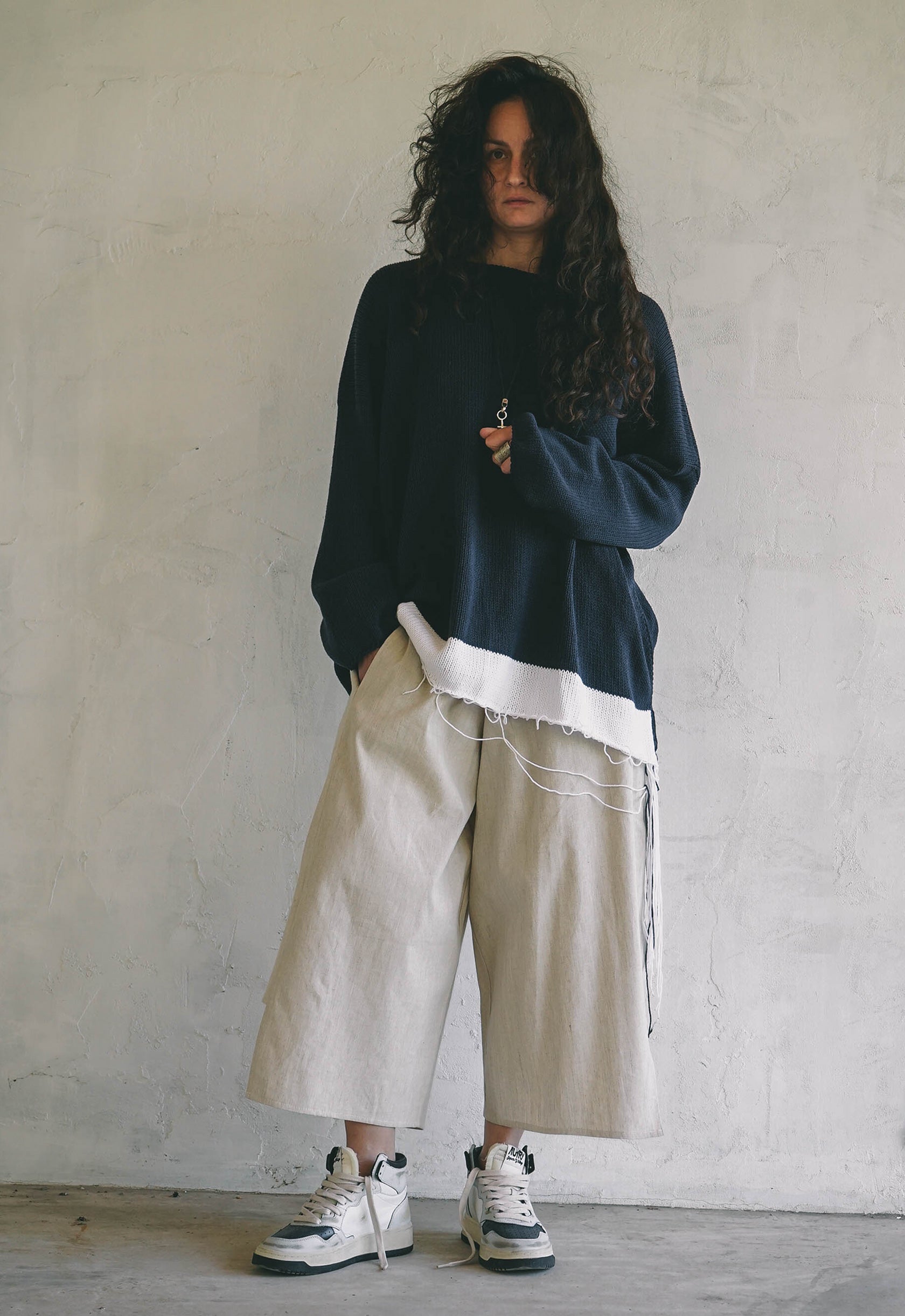 MUTED EARTH LINEN TROUSERS