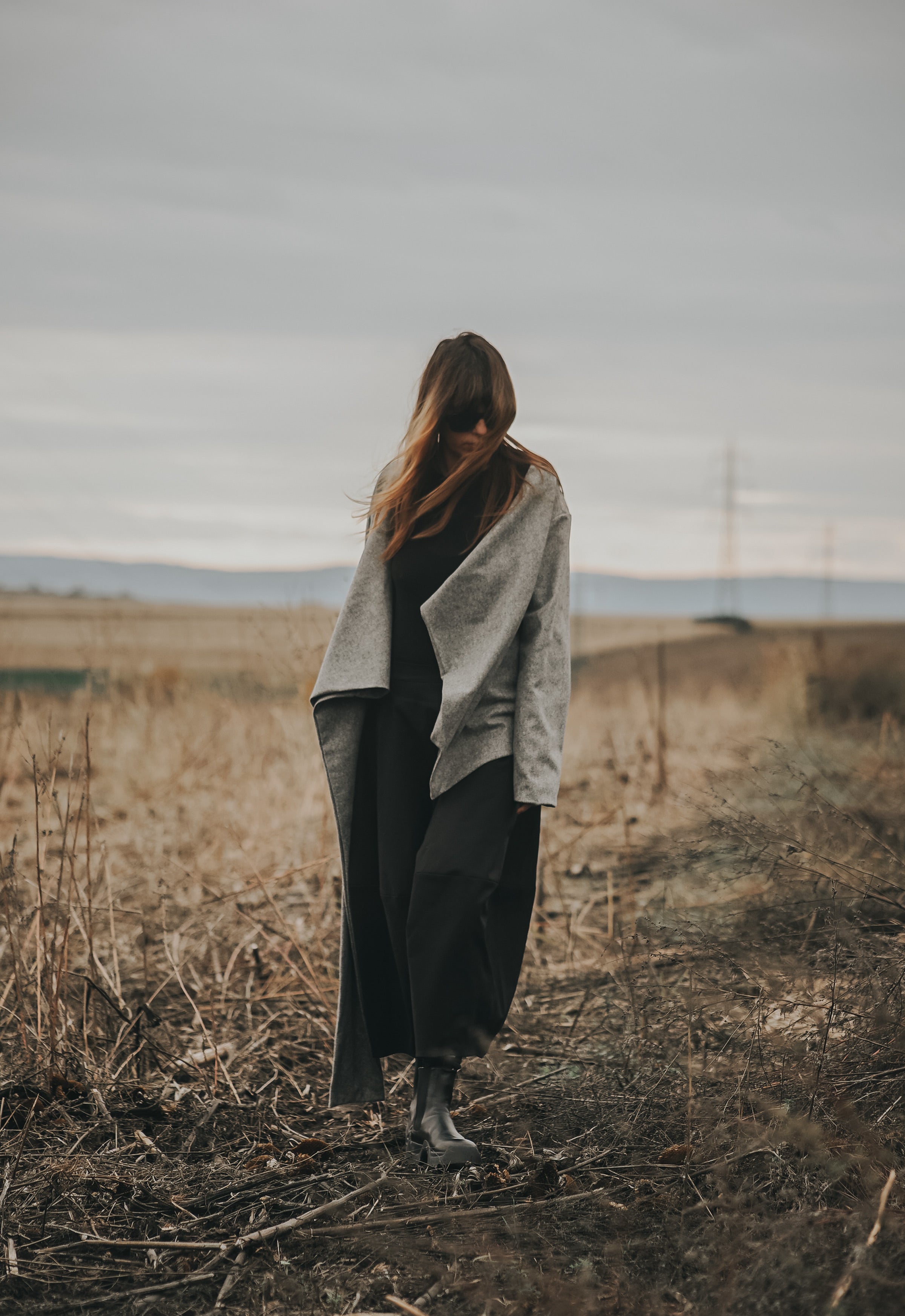 ECHO OF WOOL SCARF JACKET
