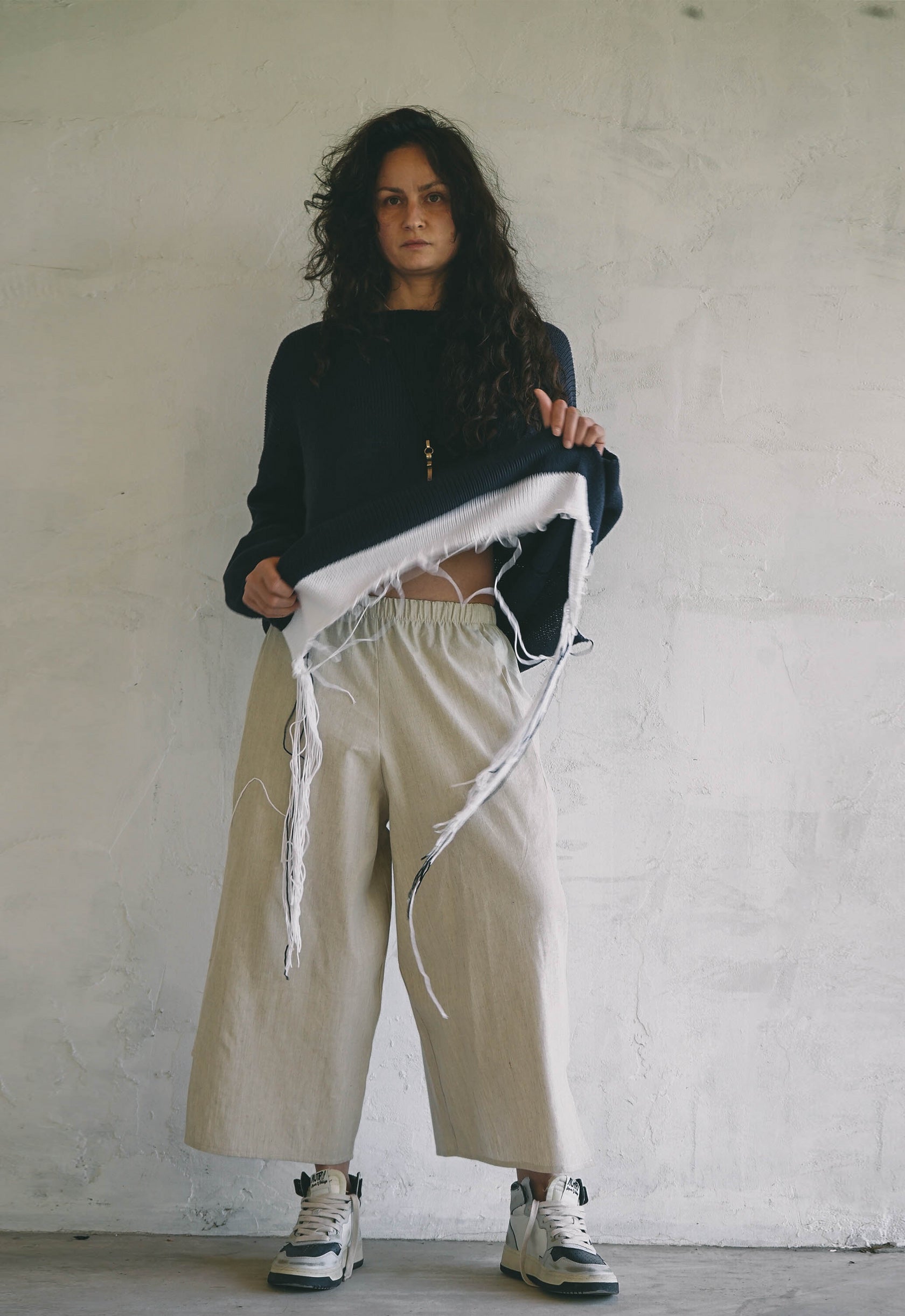 MUTED EARTH LINEN TROUSERS