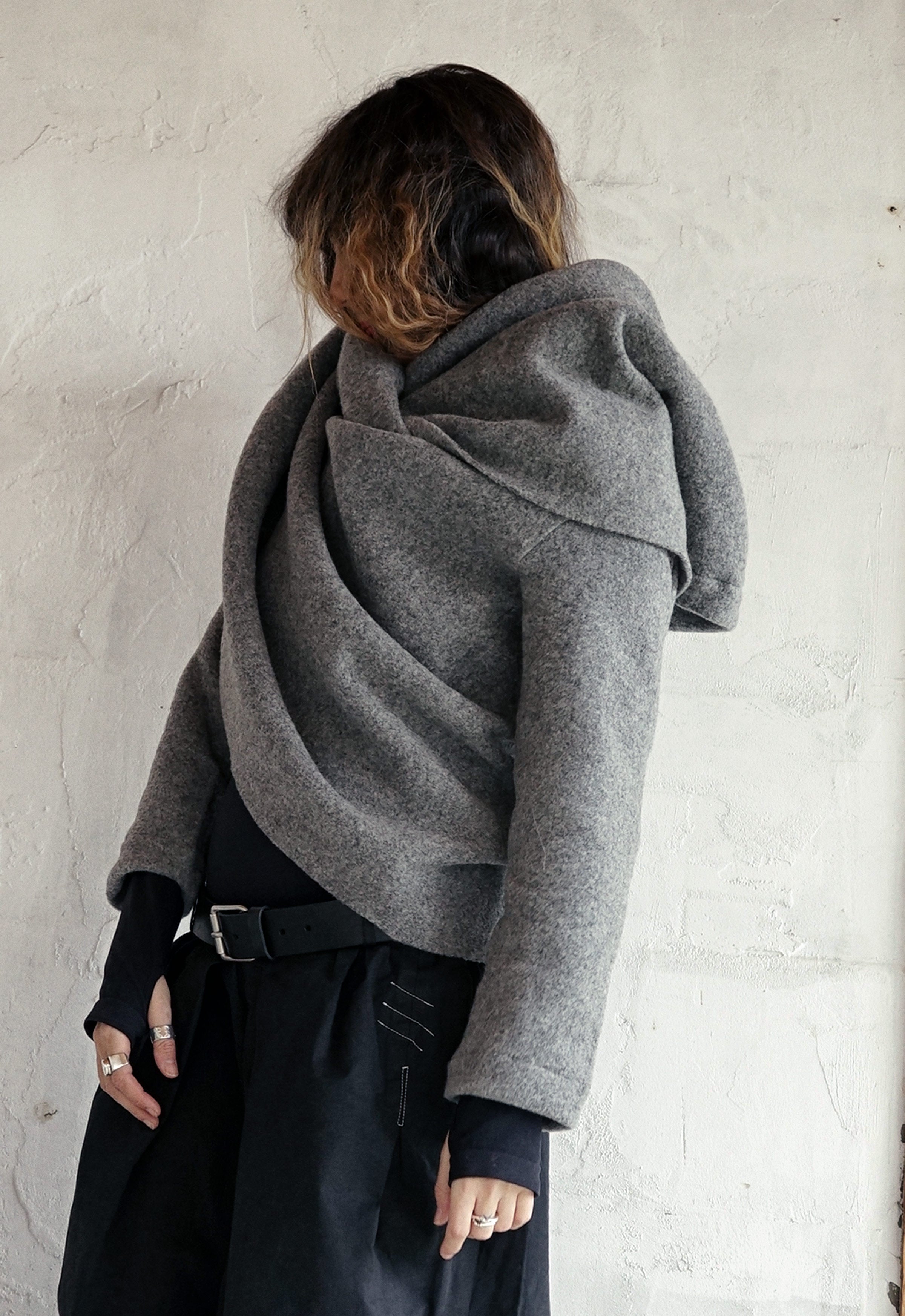 SHŌUN — 100% Boiled Wool Sculptural Wrap