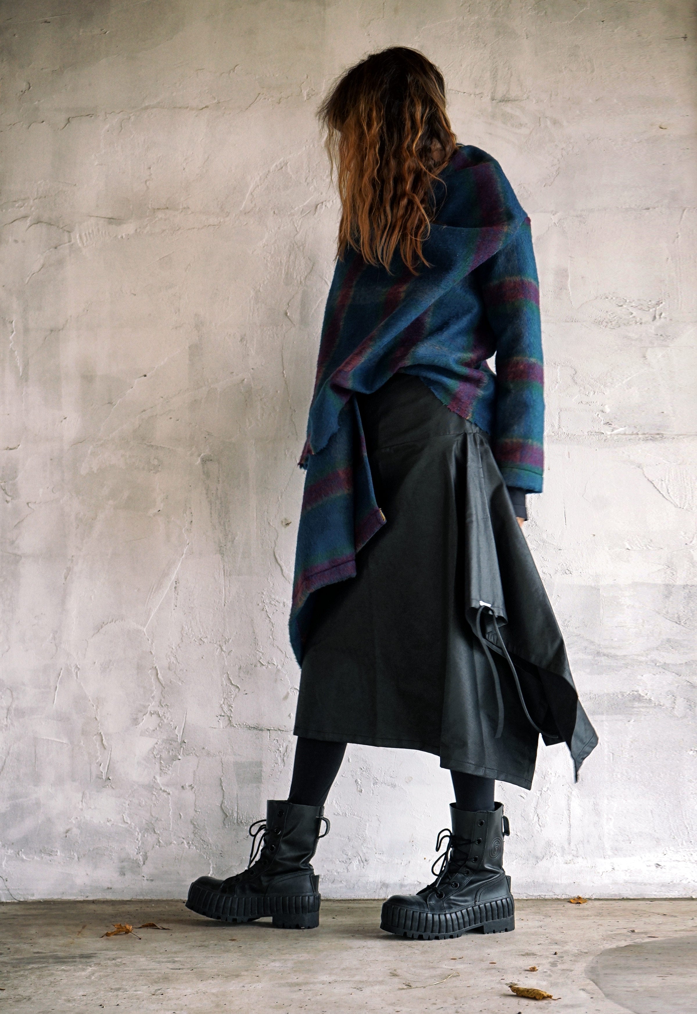 Wool Shawl (Midnight plaid)