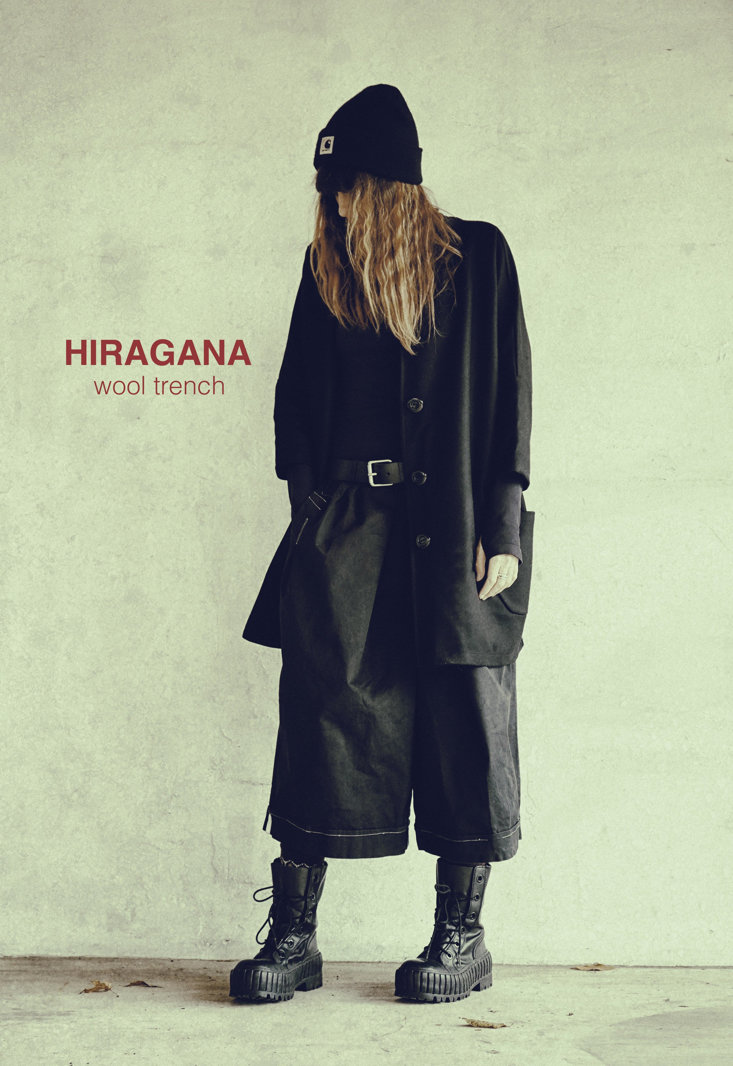 HIRAGANA — wool trench