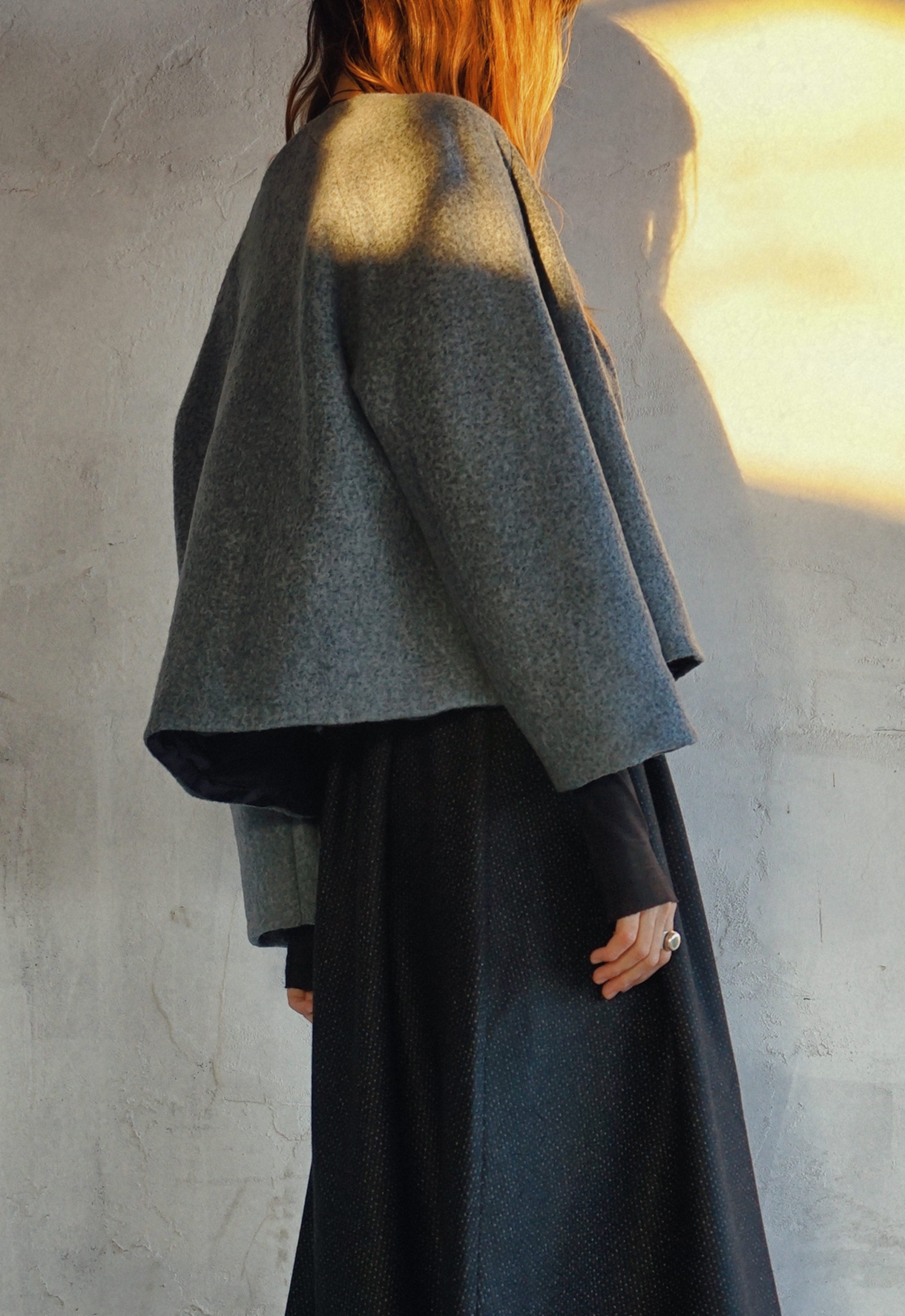 Storm Blue Boiled Wool Blazer