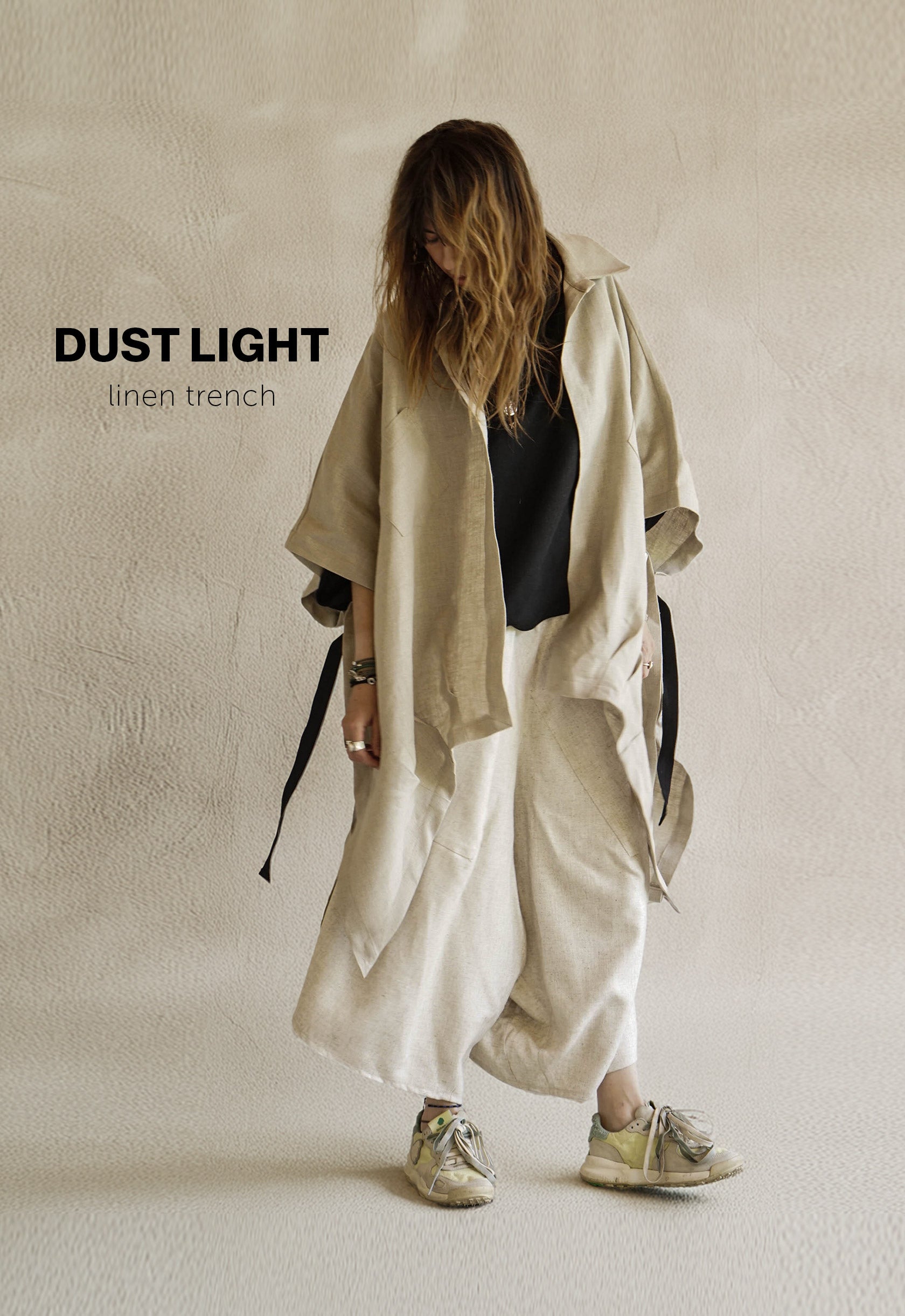DUST LIGHT LINEN TRENCH