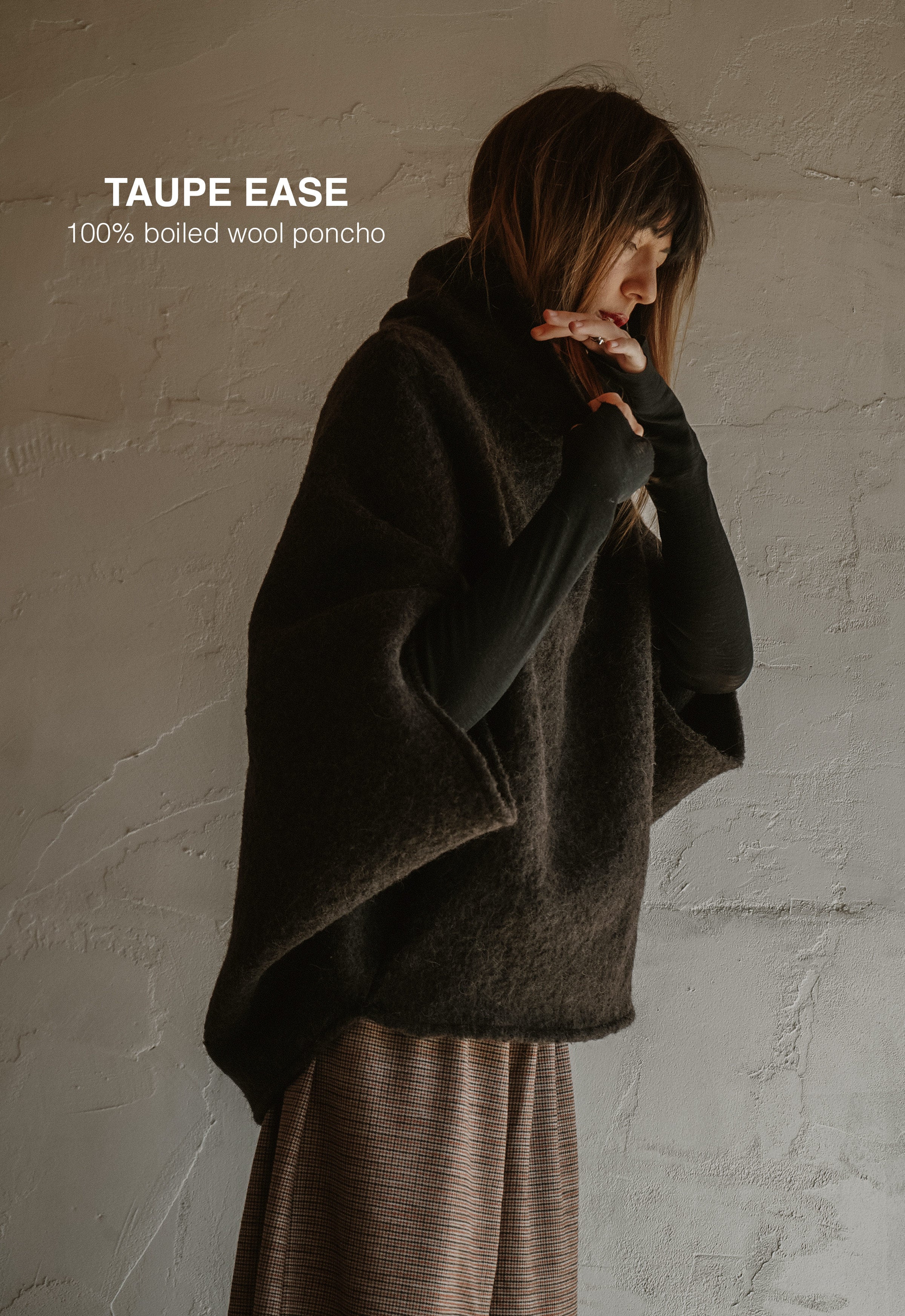 Taupe Ease Boiled Wool Top