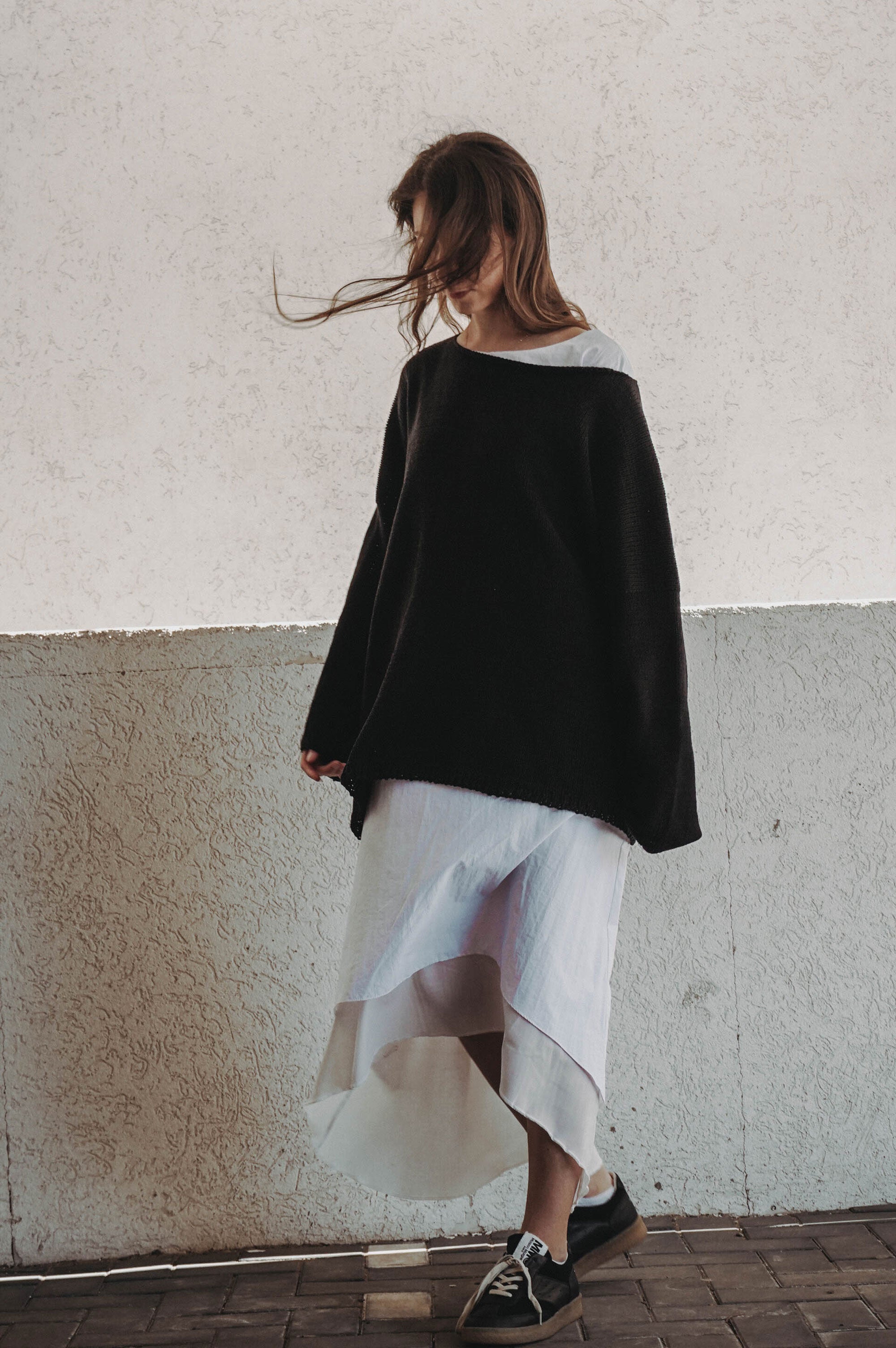 IN Side hand knitted cotton top