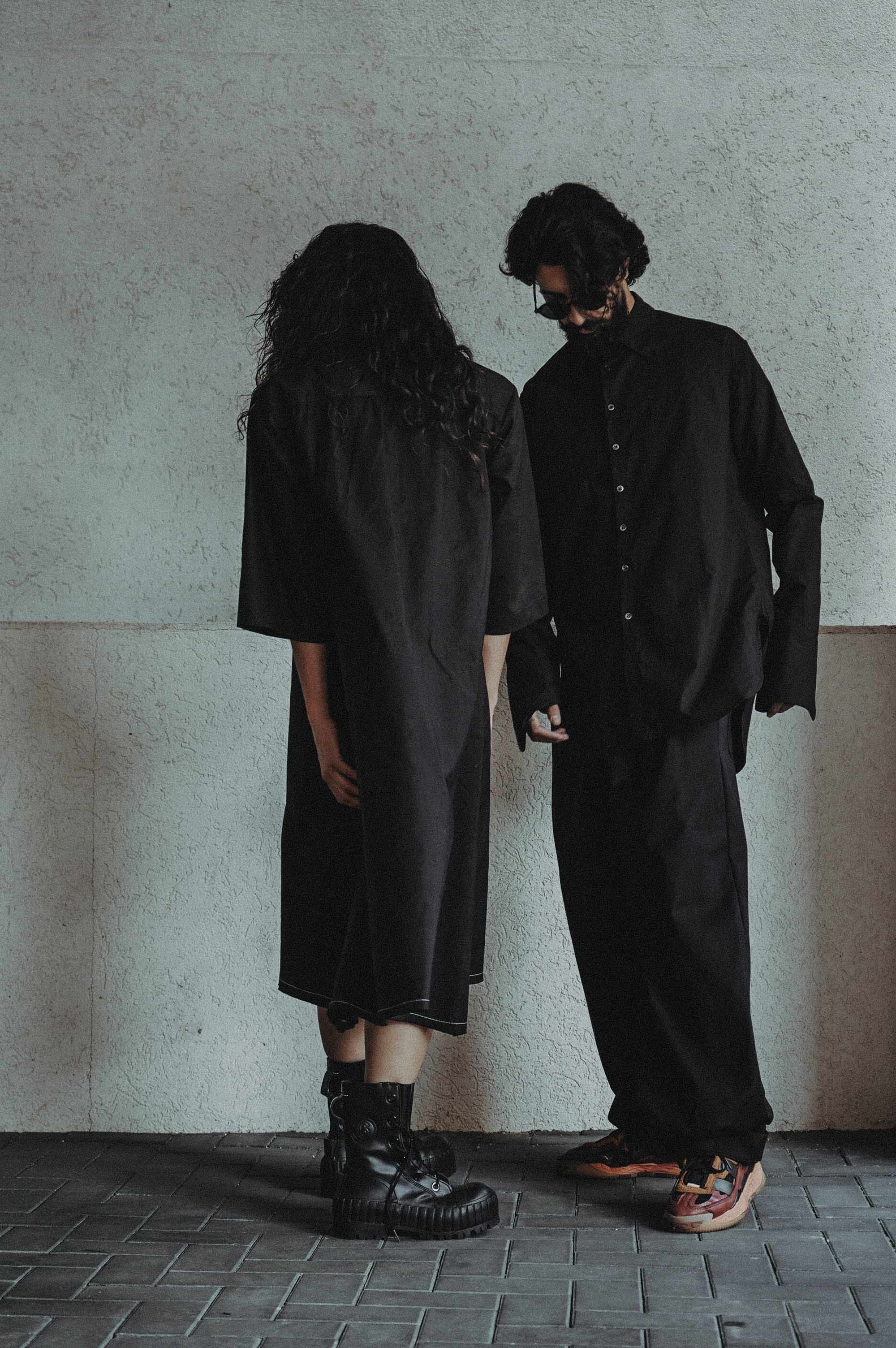 Oversized long-sleeve shirt