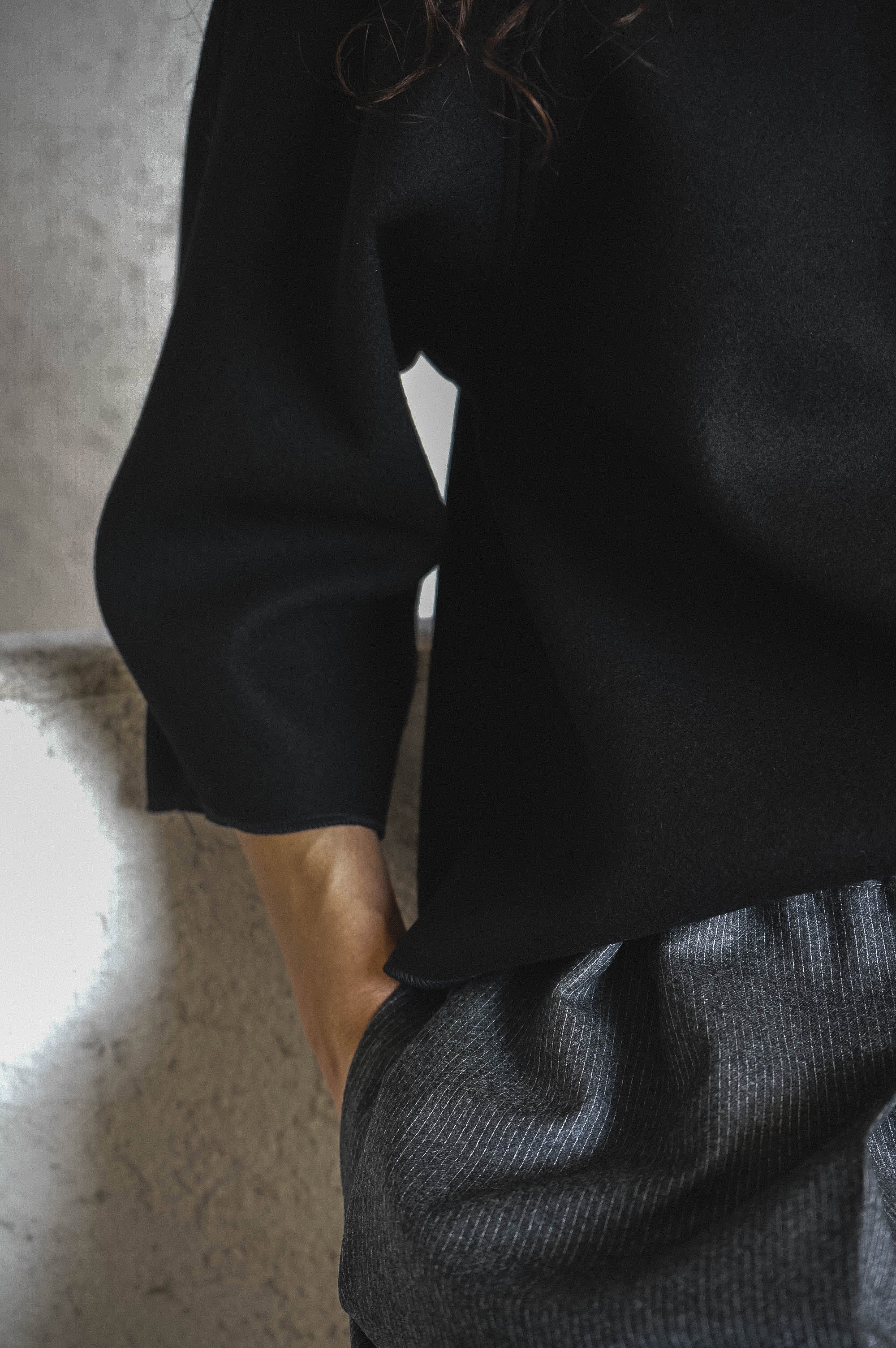 Black Wool Top