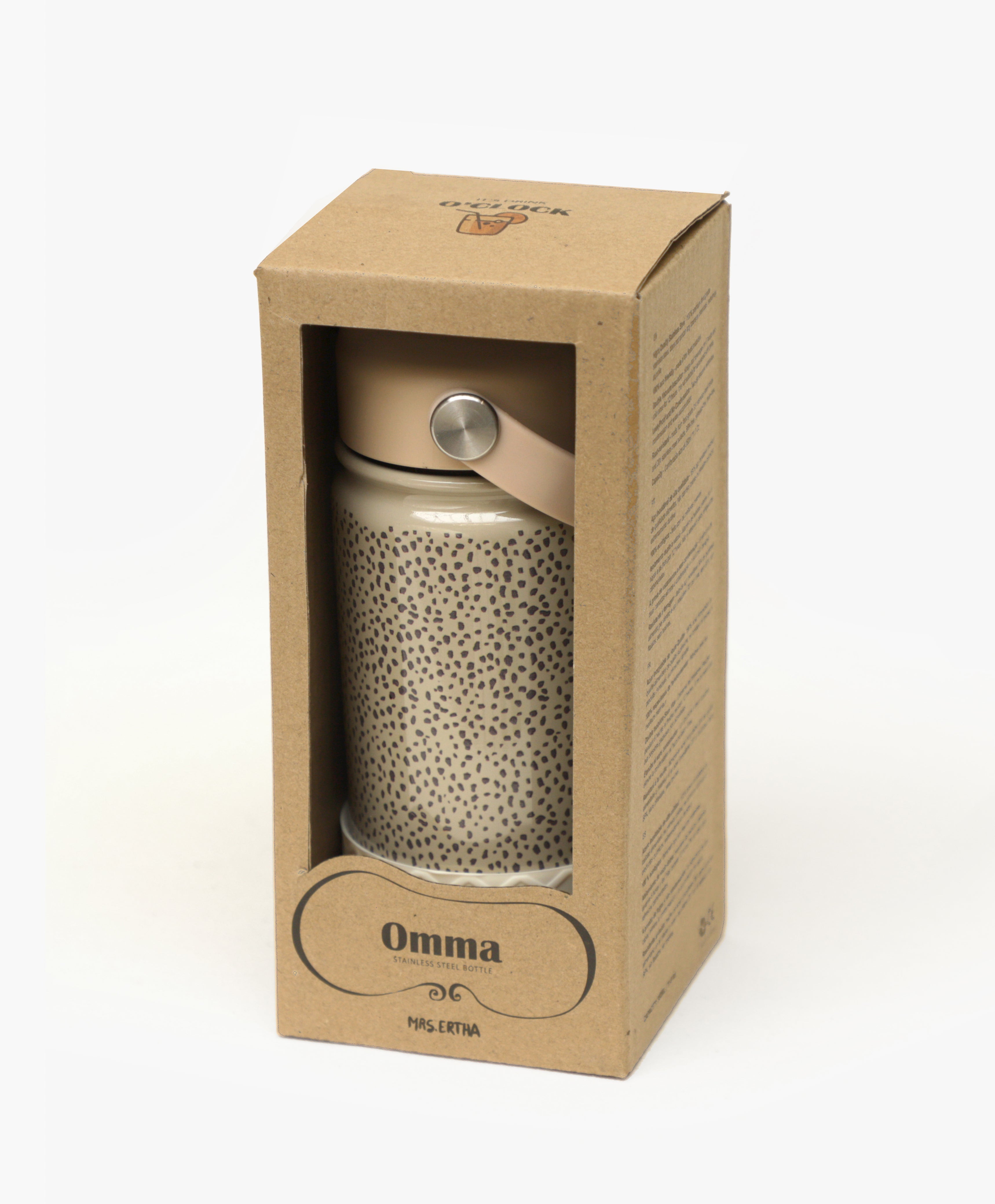 Water Bottle - Stainless steel - Animal Spots