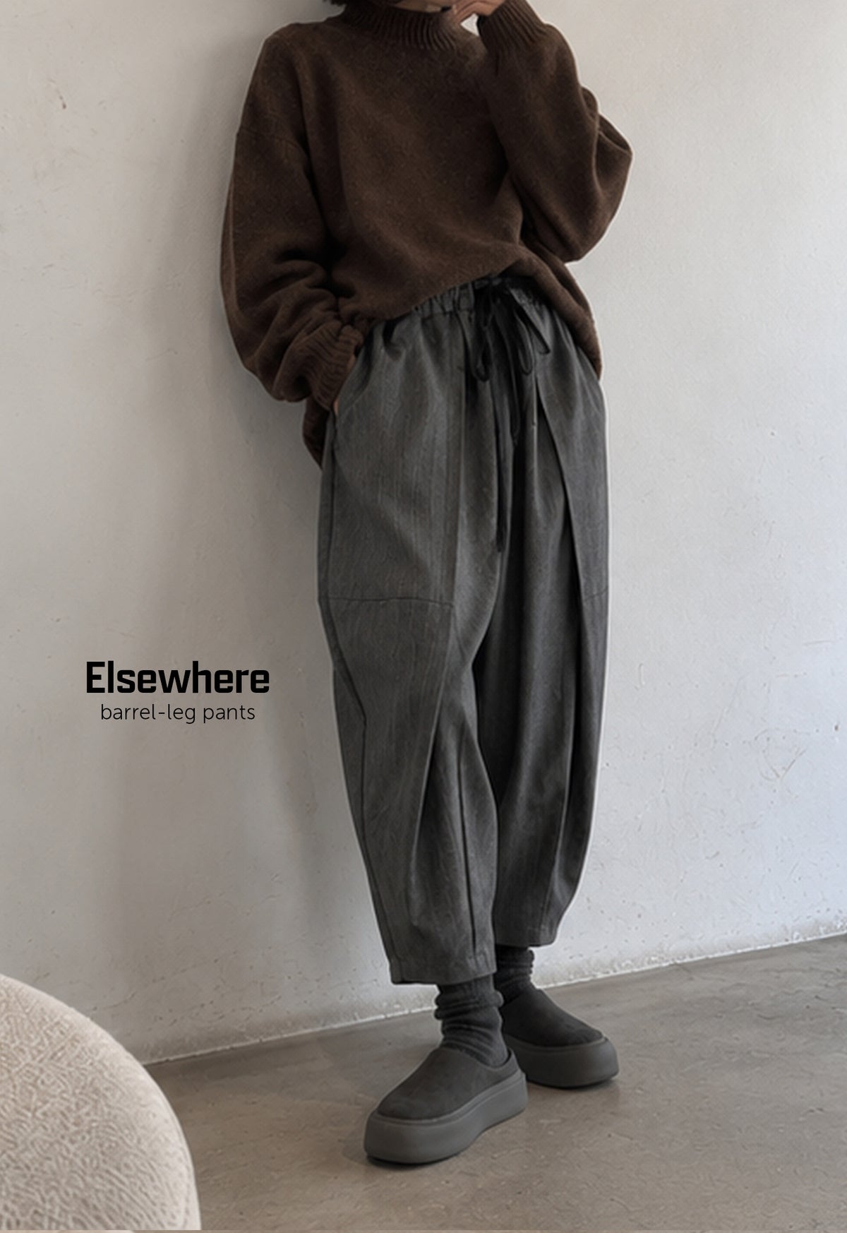Elsewhere barrel-leg pants