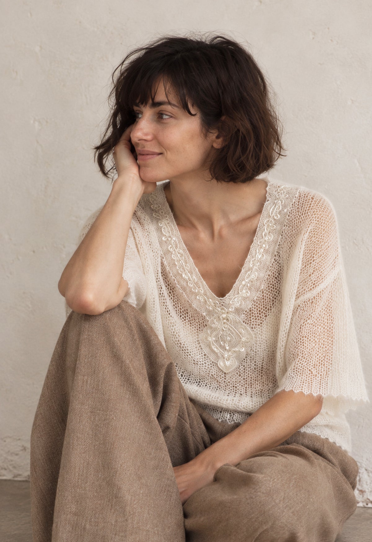 Handmade Sheer Mohair Knit