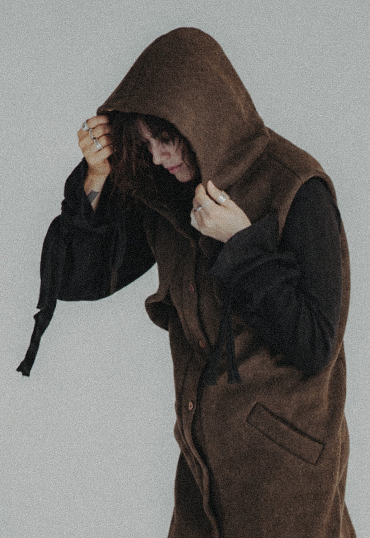 The Quiet Hood Wool Vest