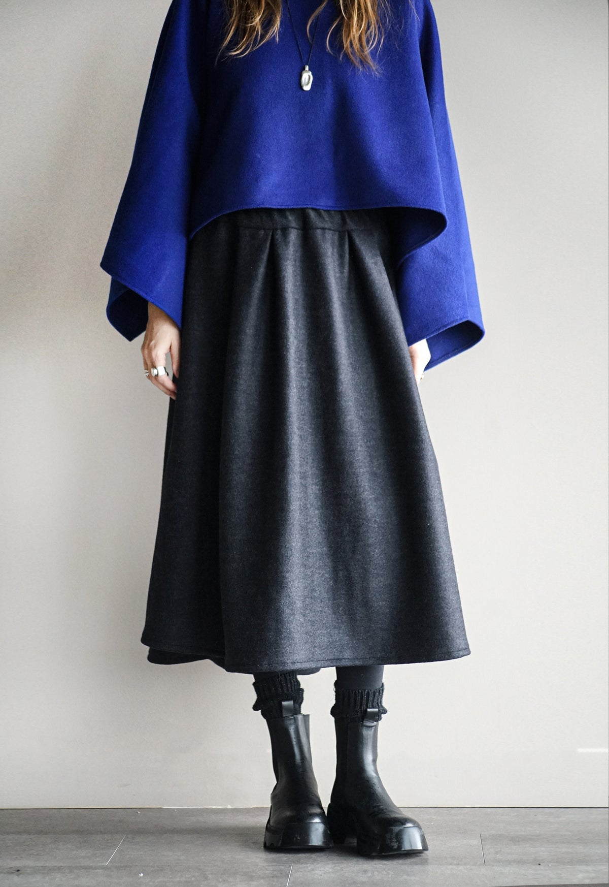 Wool Pleated Skirt