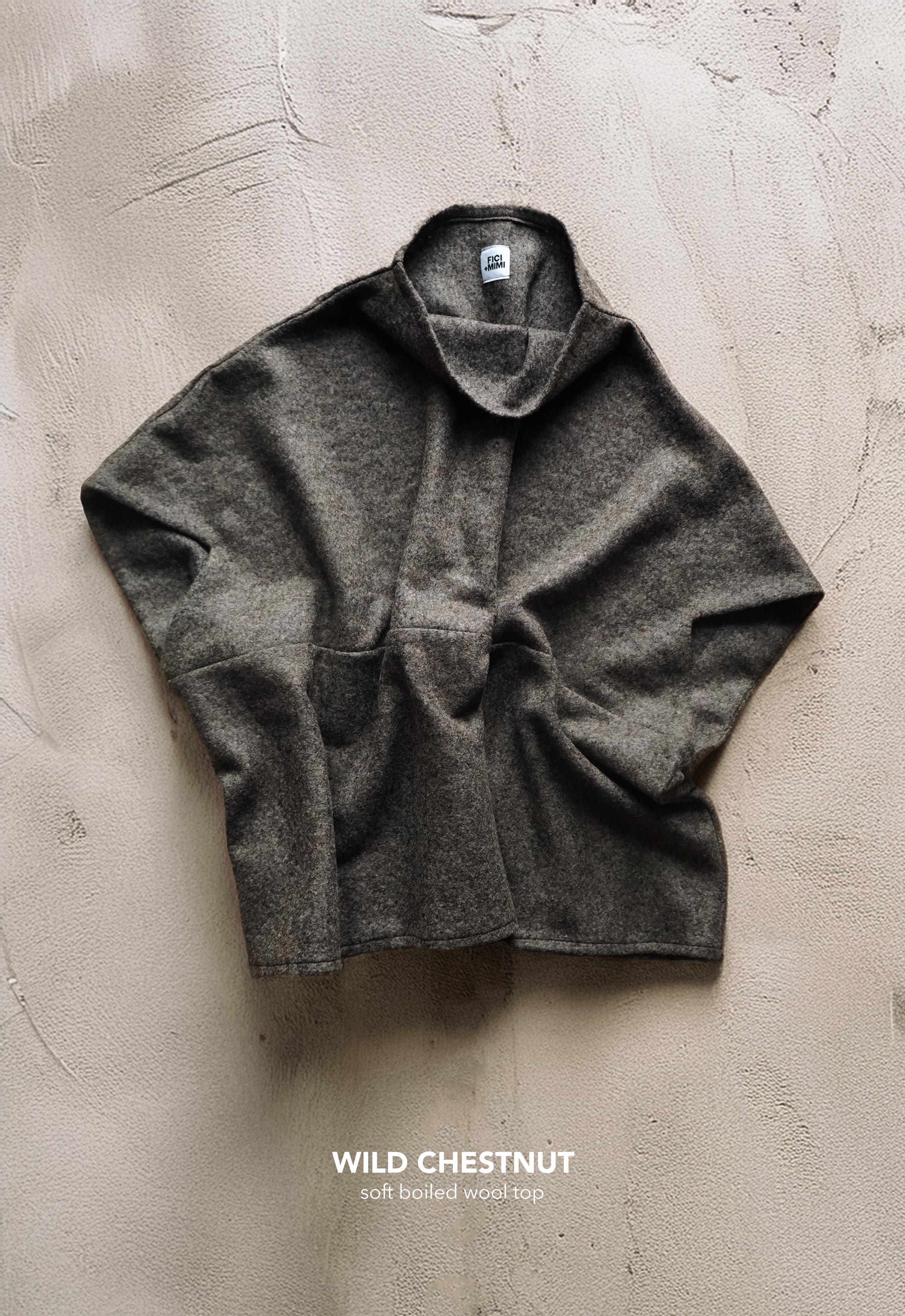 WILD CHESTNUT BOILED WOOL TOP