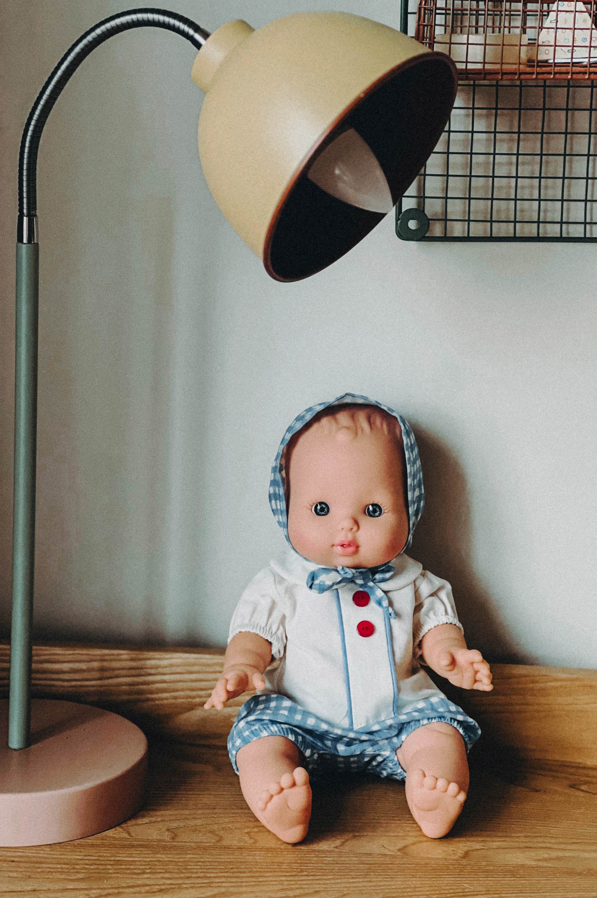 FAUSTINE AND HER VINTAGE SHIRT, BLOOMER & BONNET SET