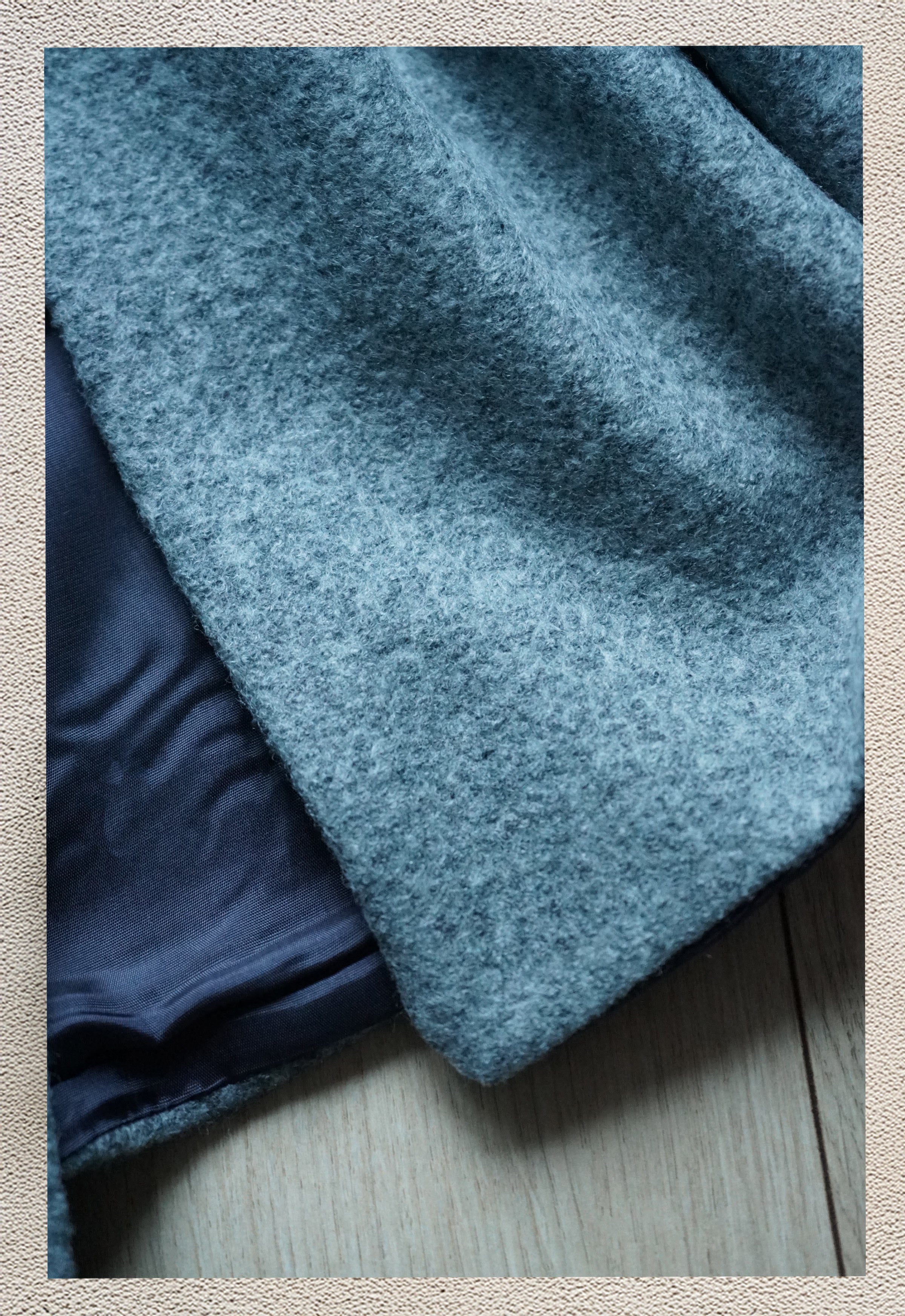 Storm Blue Boiled Wool Blazer