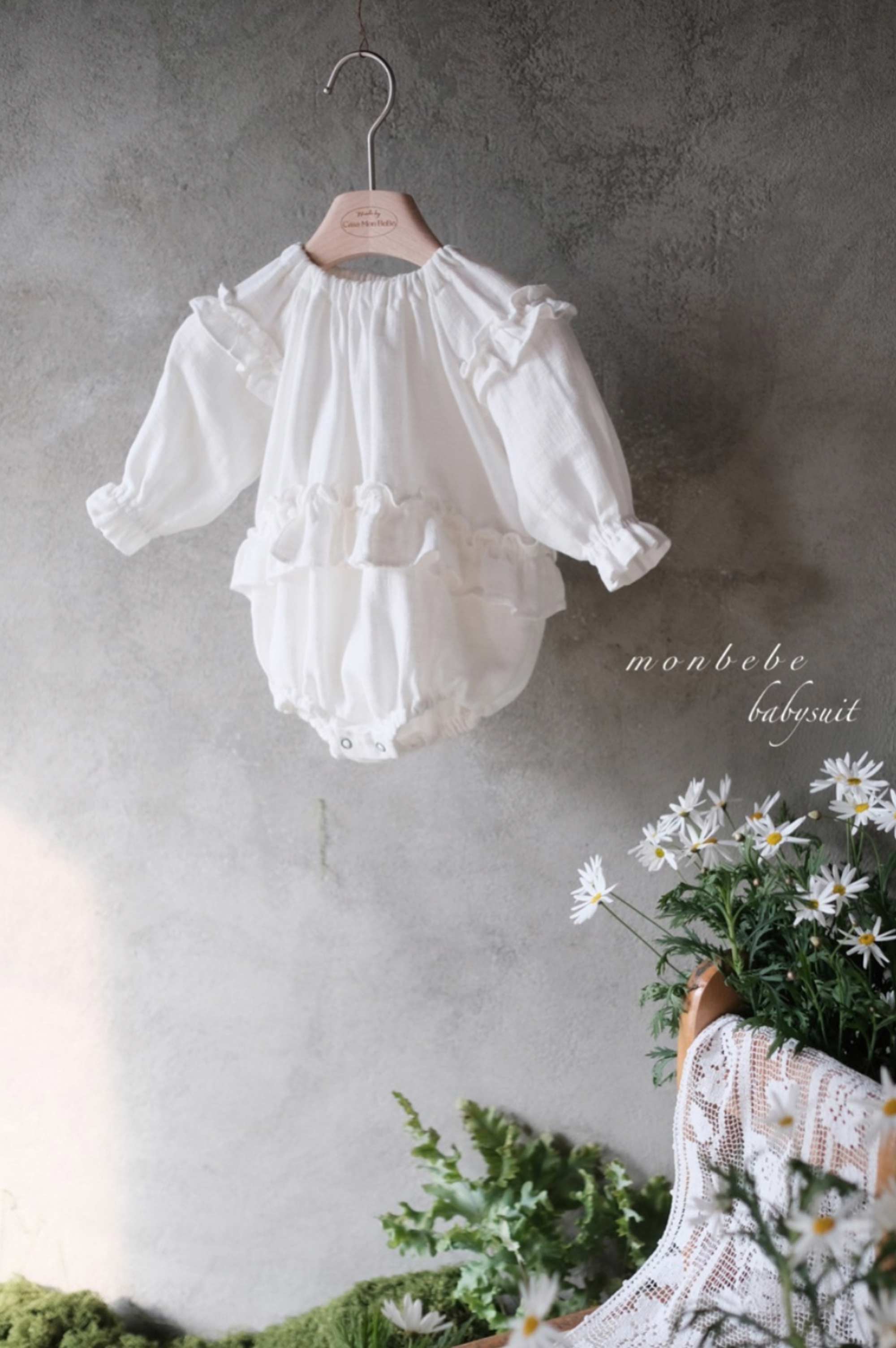MonBebe Franc Body Suit (White)