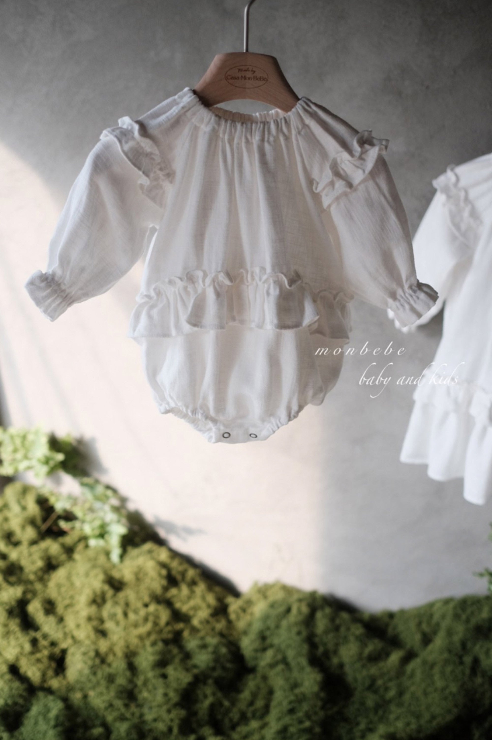 MonBebe Franc Body Suit (White)