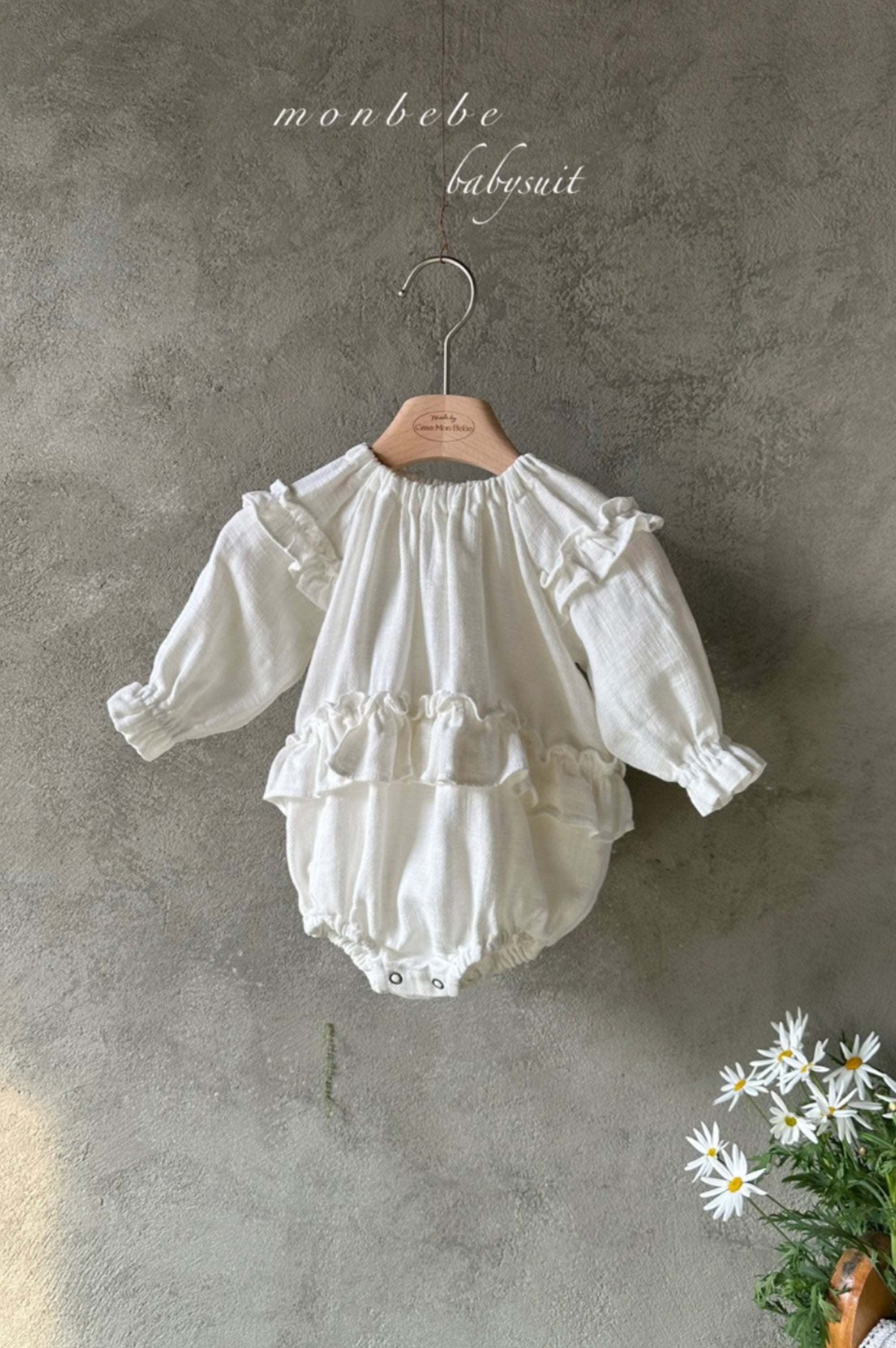 MonBebe Franc Body Suit (White)