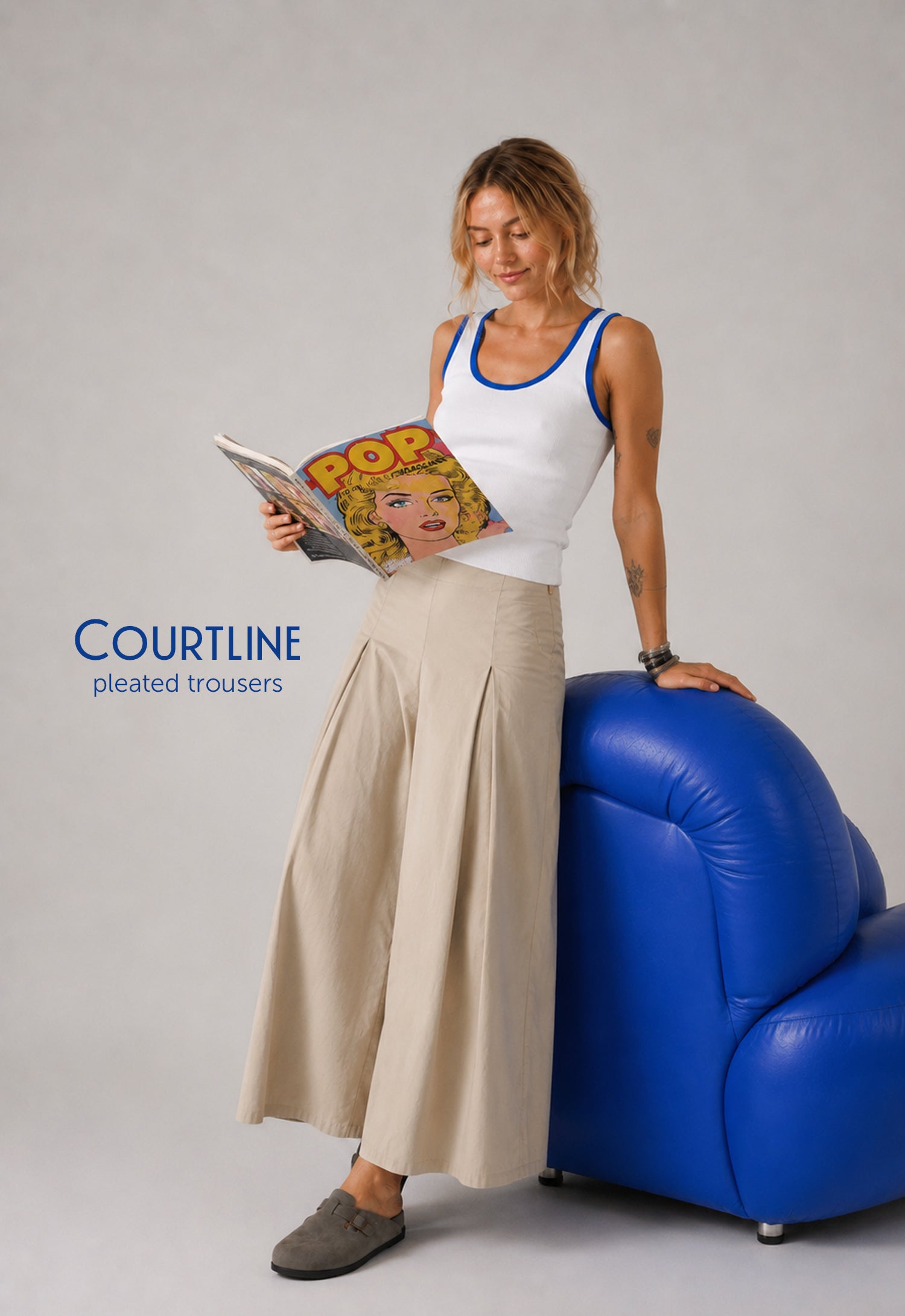 Courtline Pleated Trousers