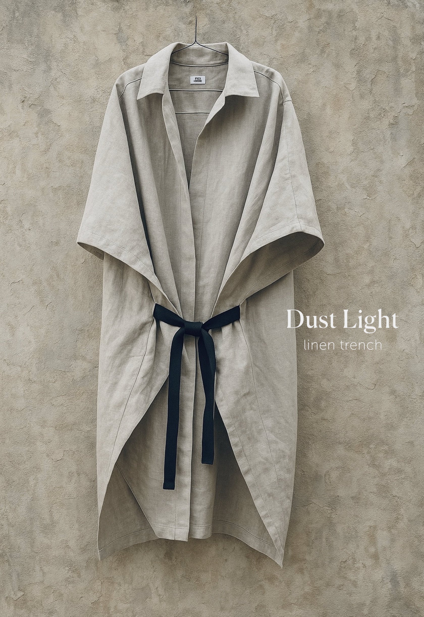 DUST LIGHT LINEN TRENCH