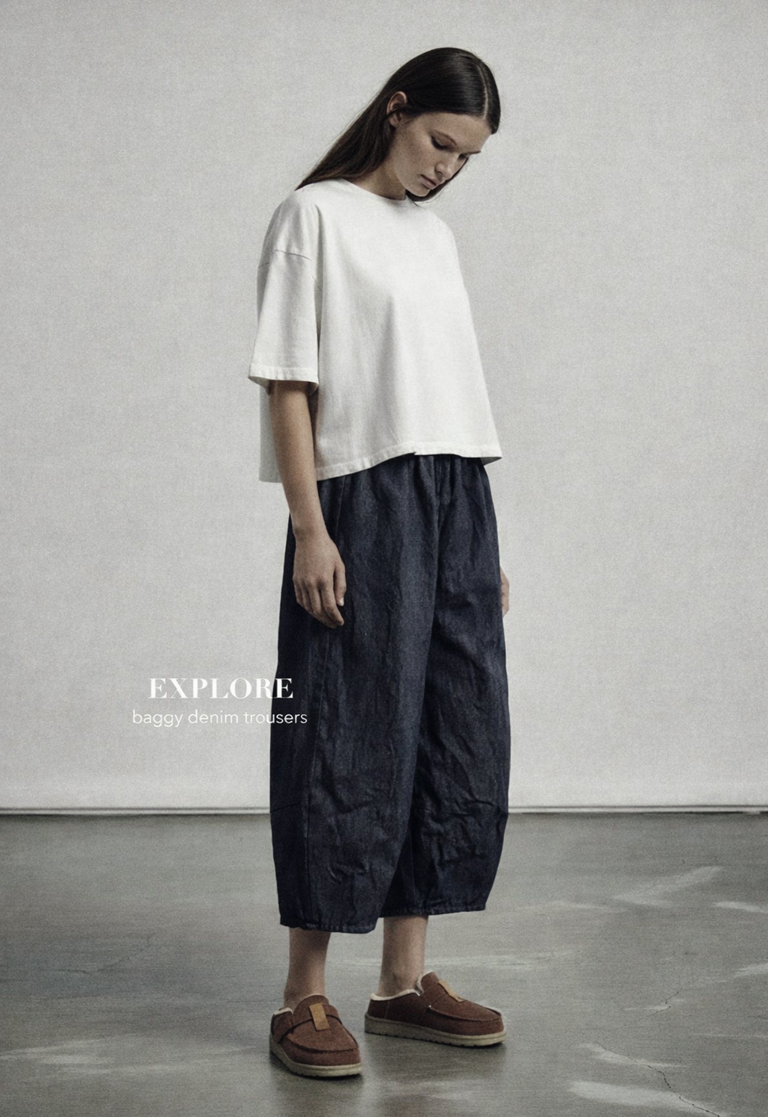 DENIM BAGGY TROUSERS