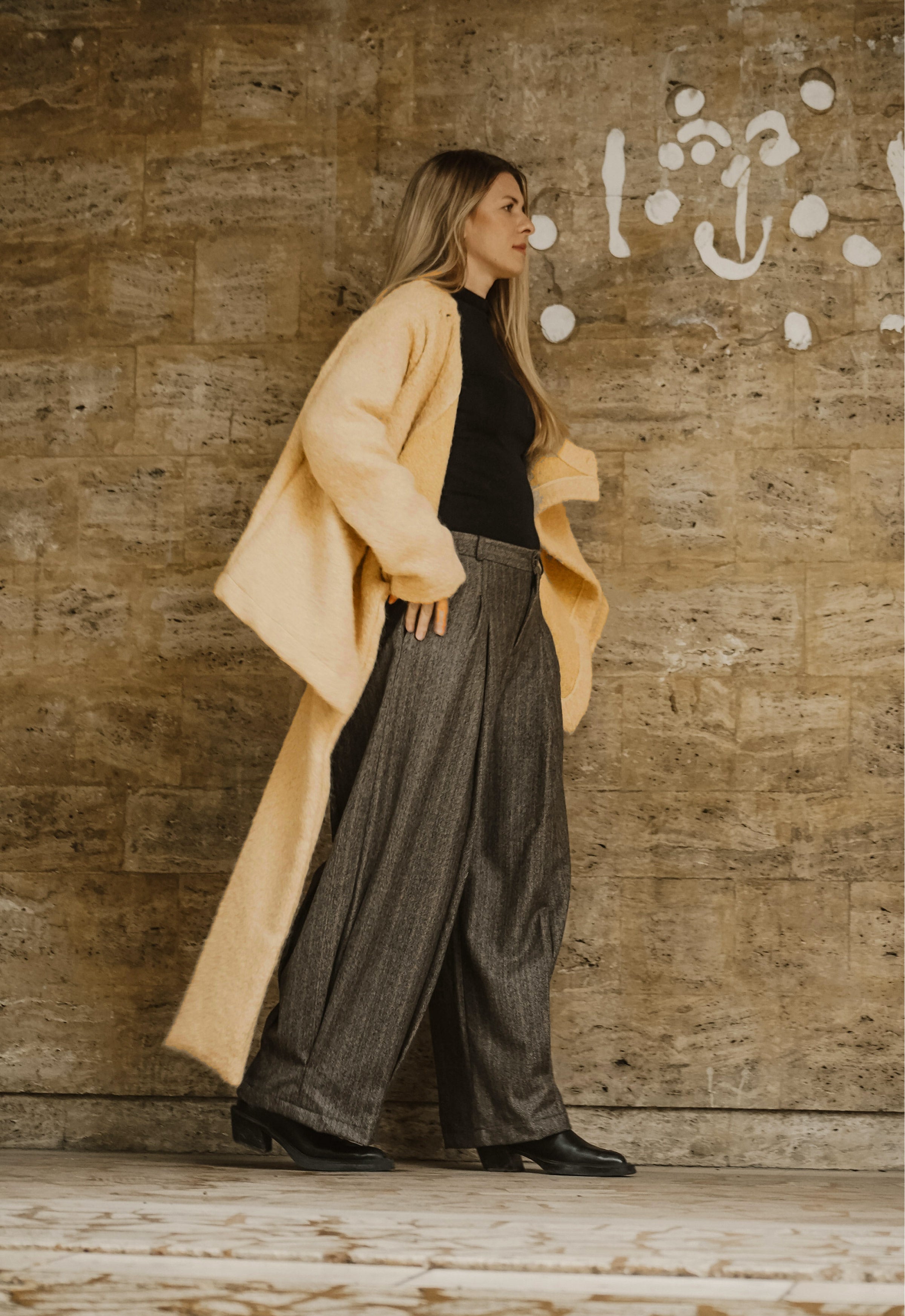 BOILED WOOL SCARF JACKET