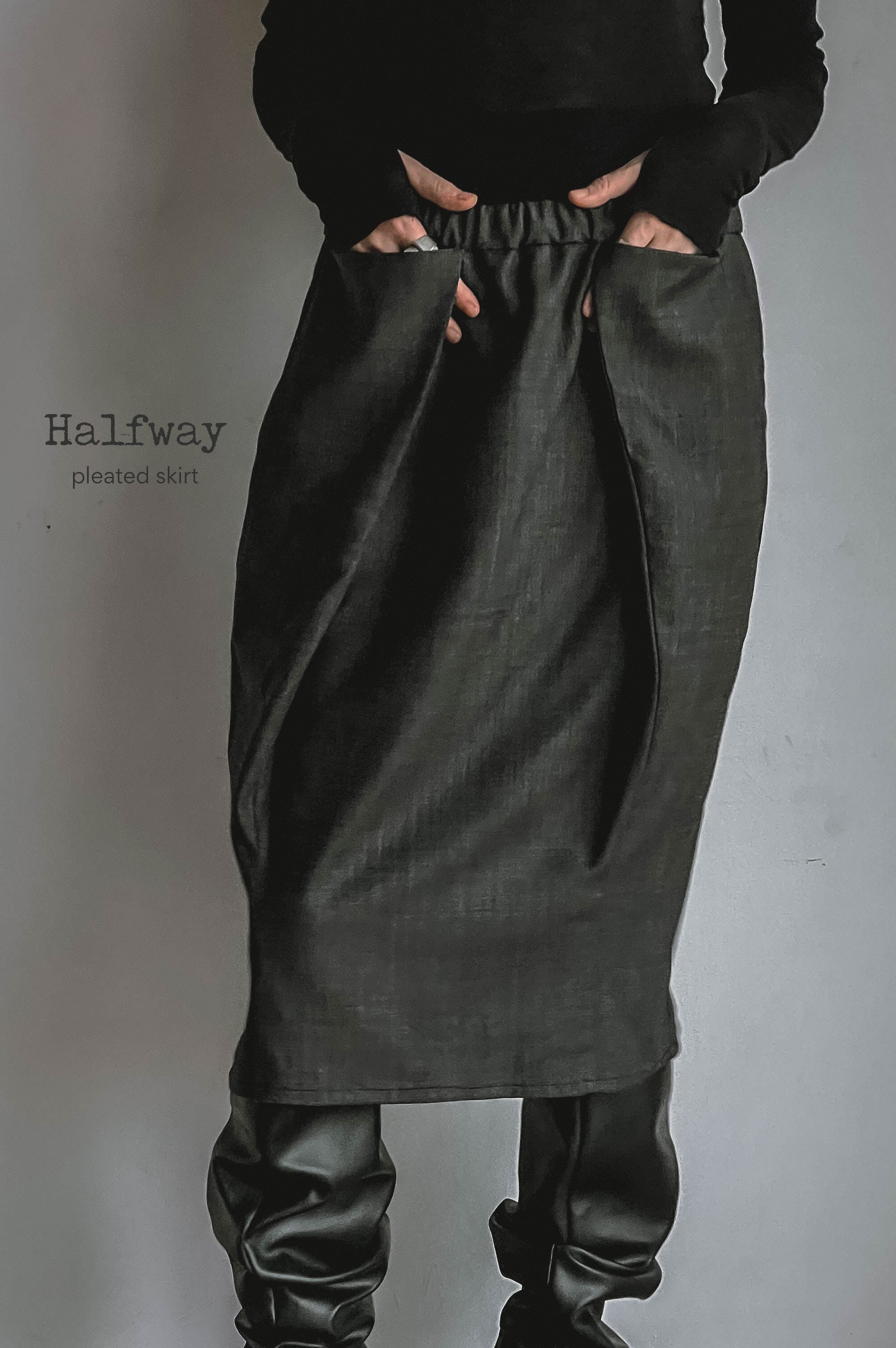 Halfway Pleated Skirt