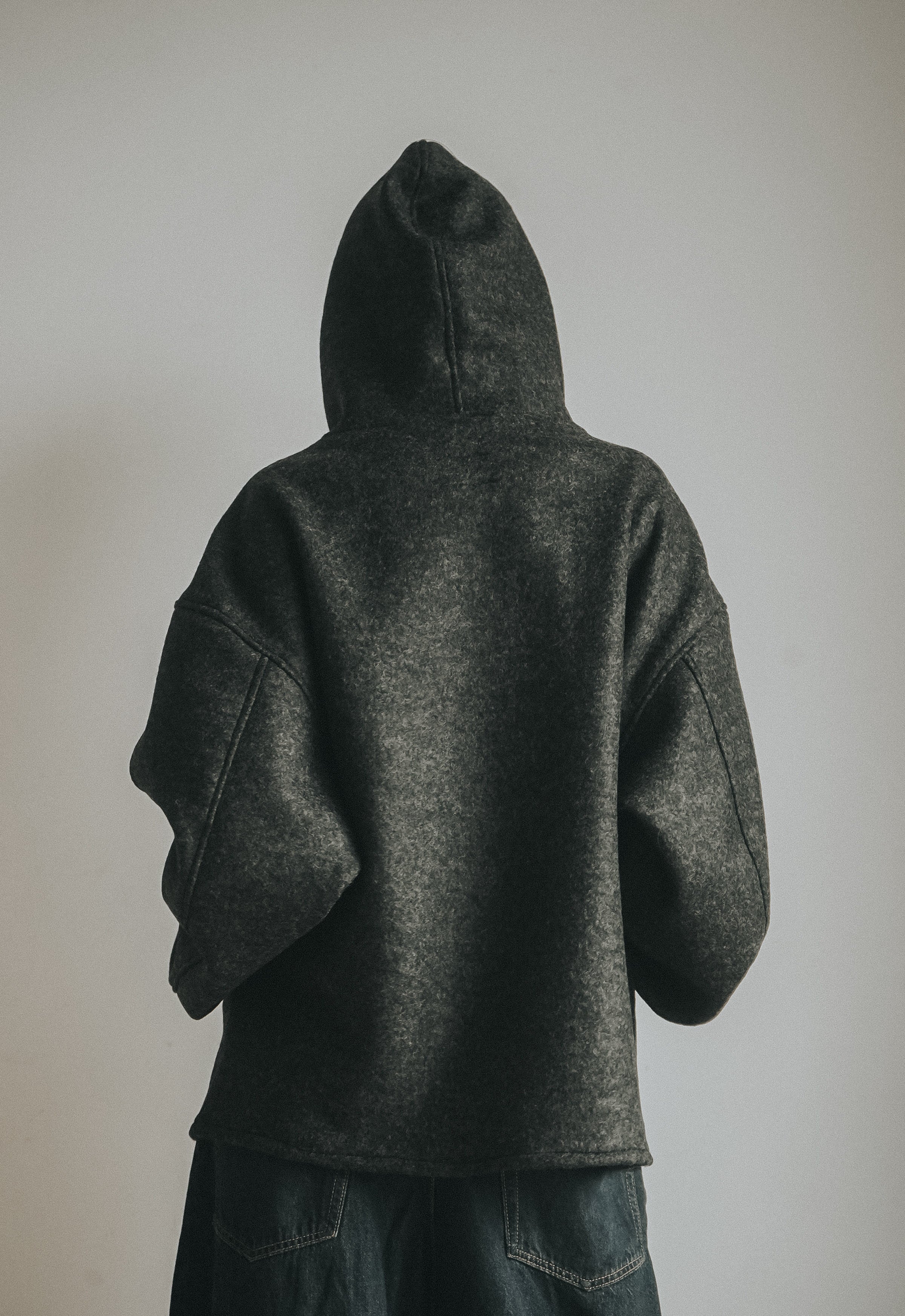 BOILED WOOL HOODIE