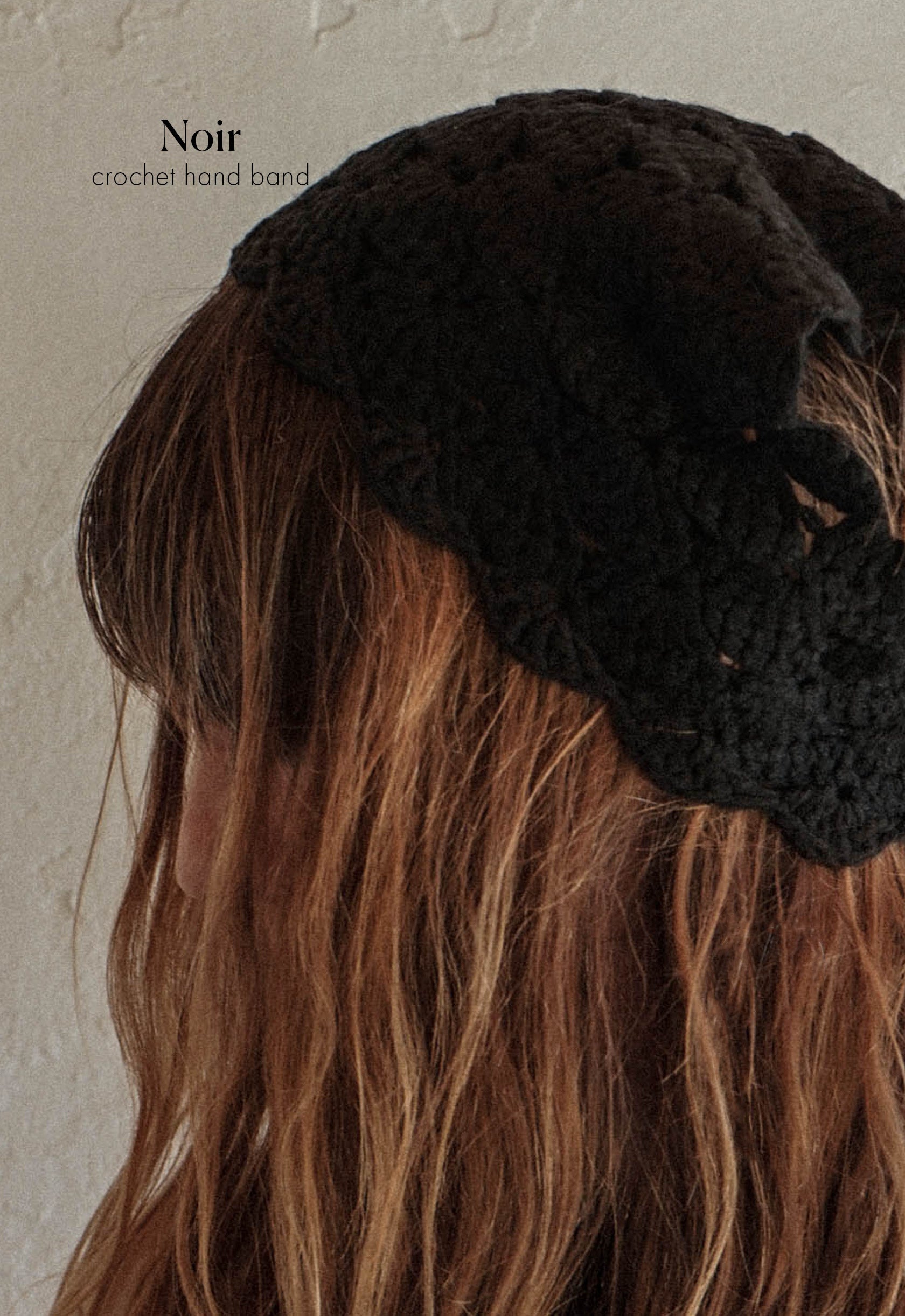 Noir Crochet Head Band